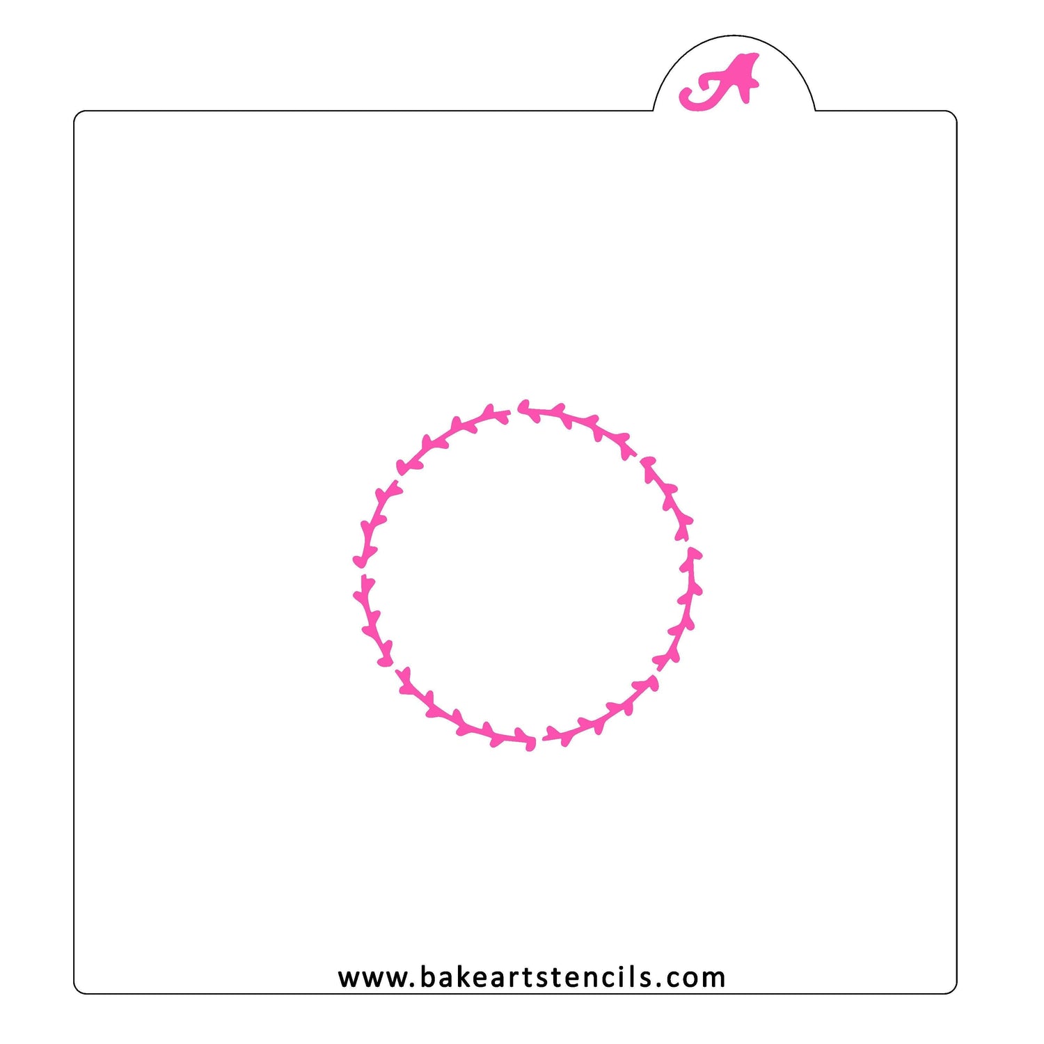 Simple Leaf Border Cookie Stencil