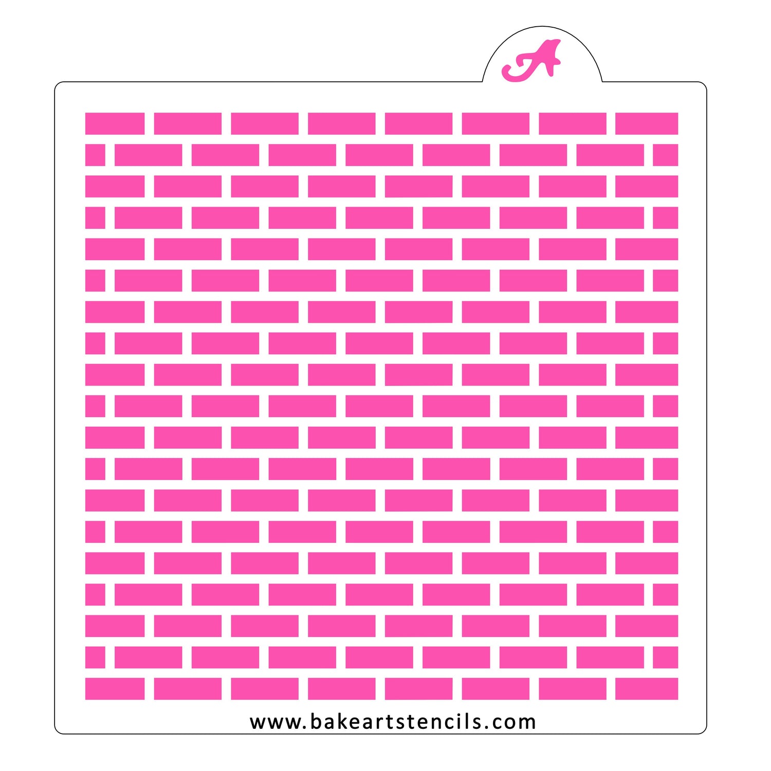 Small Brick Pattern Cookie Stencil