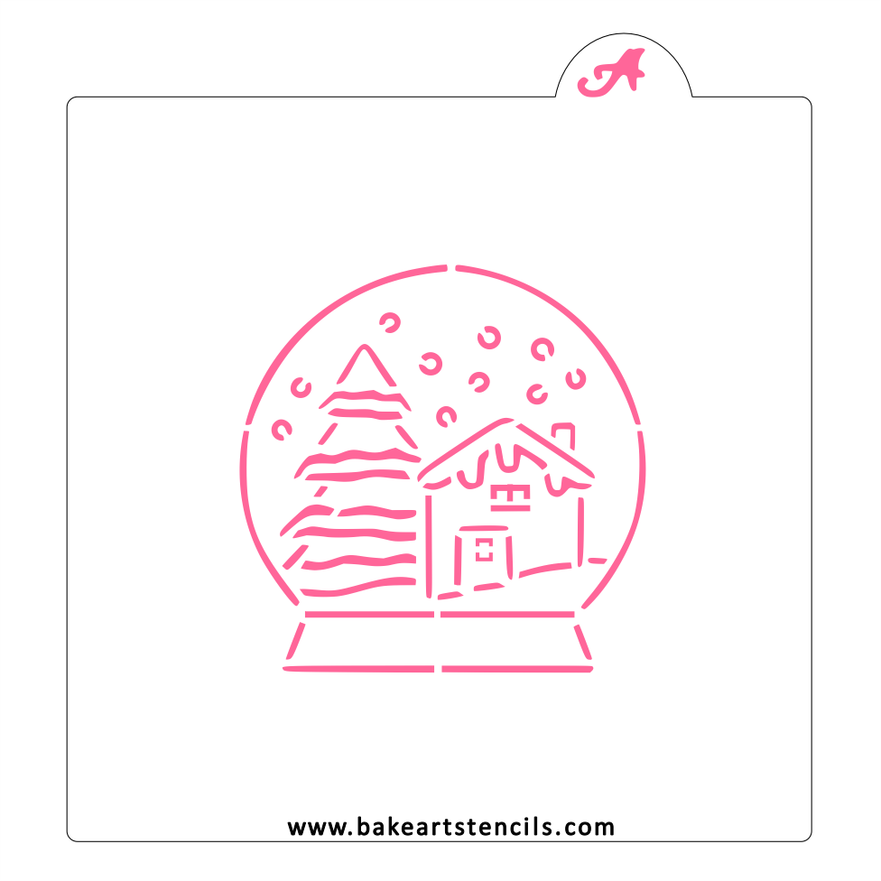 Snow Globe PYO Cookie Stencil