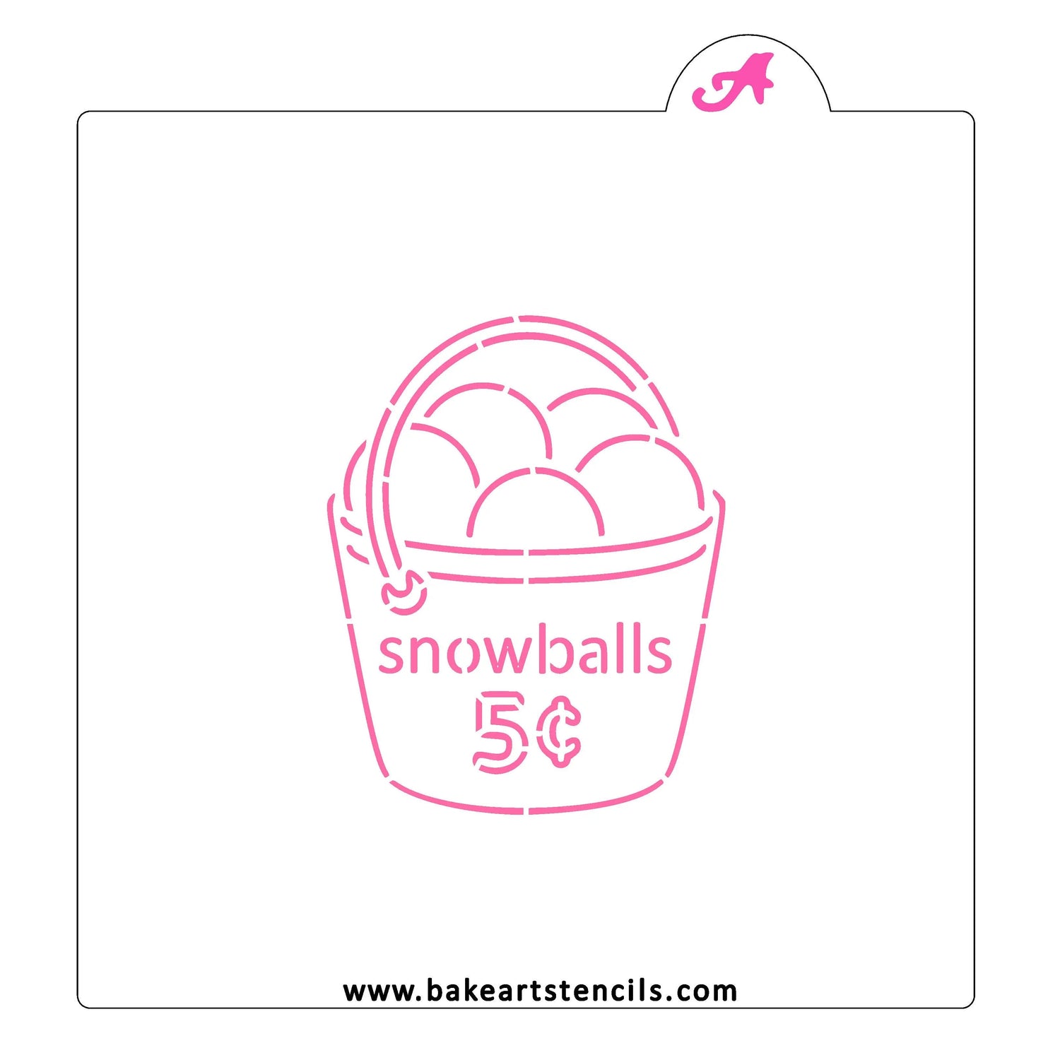 Snowballs PYO Cookie Stencil