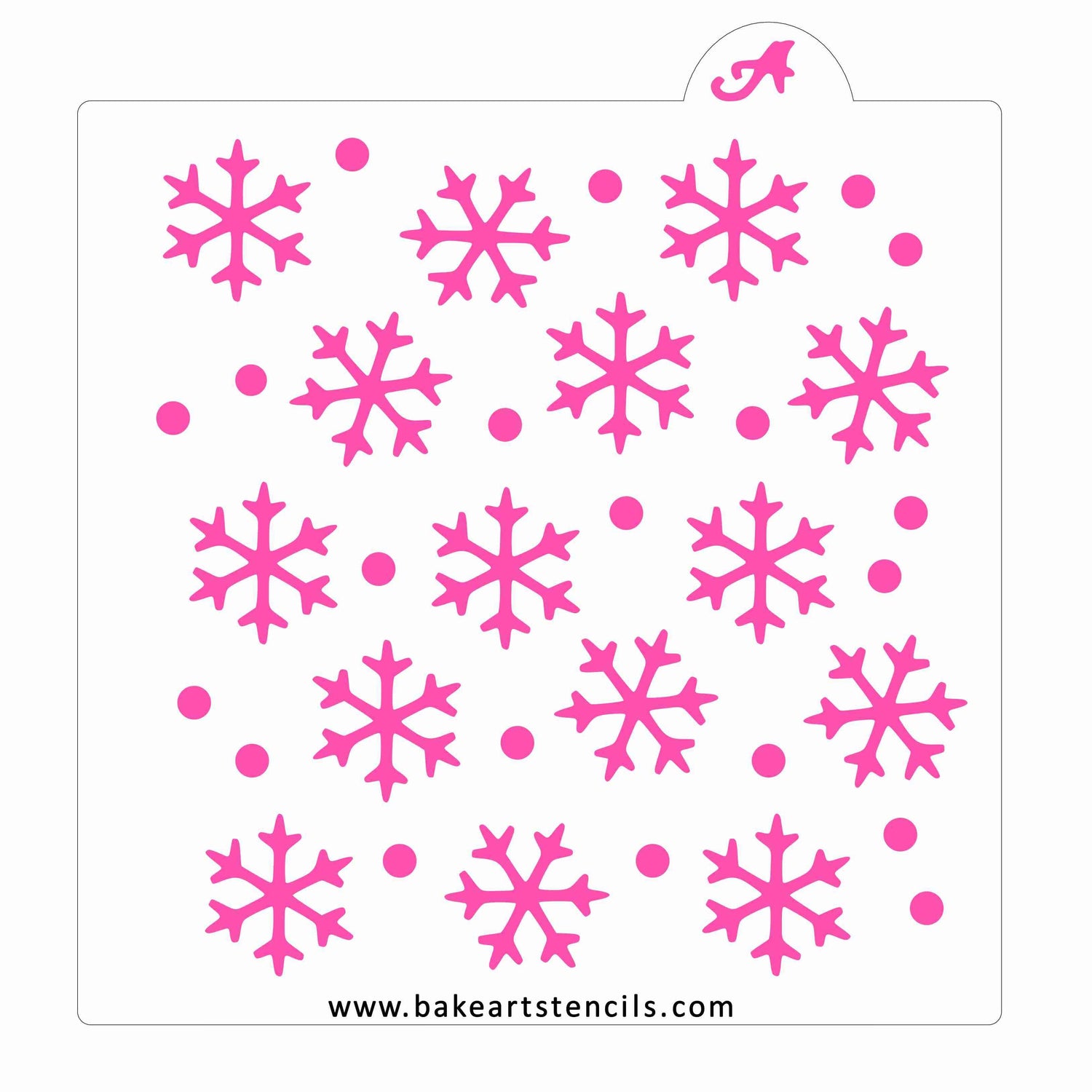 Snowflake Pattern Cookie Stencil