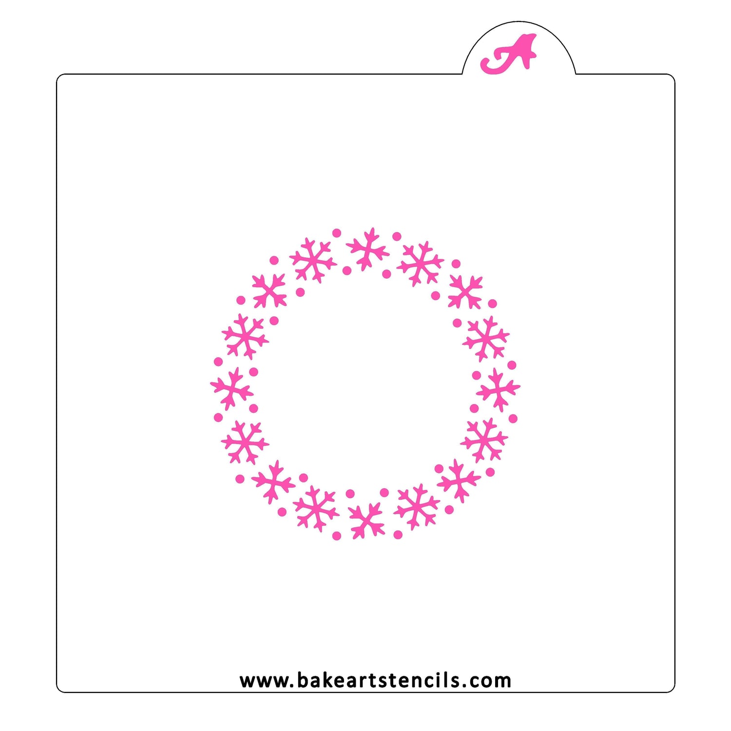 Snowflakes Border Cookie Stencil