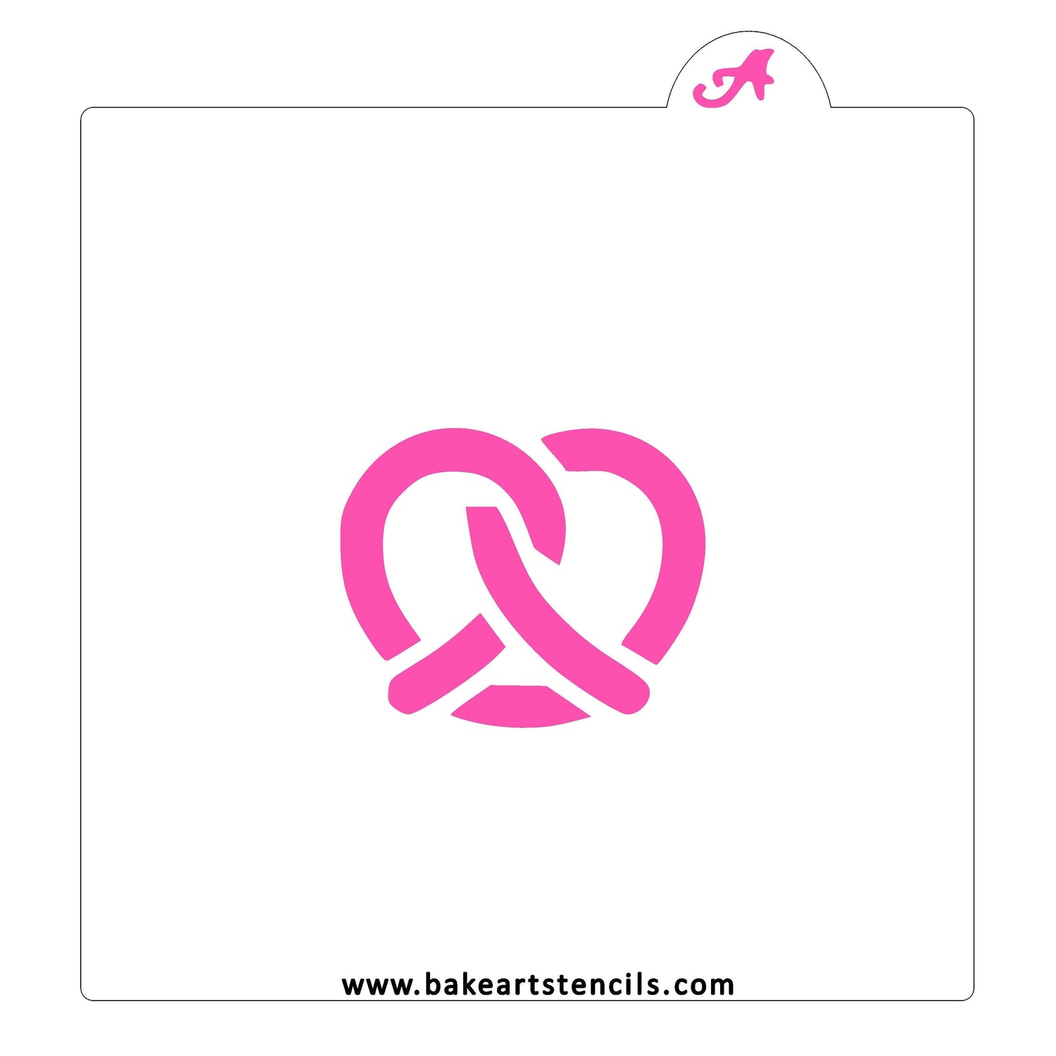 Soft Pretzel Cookie Stencil
