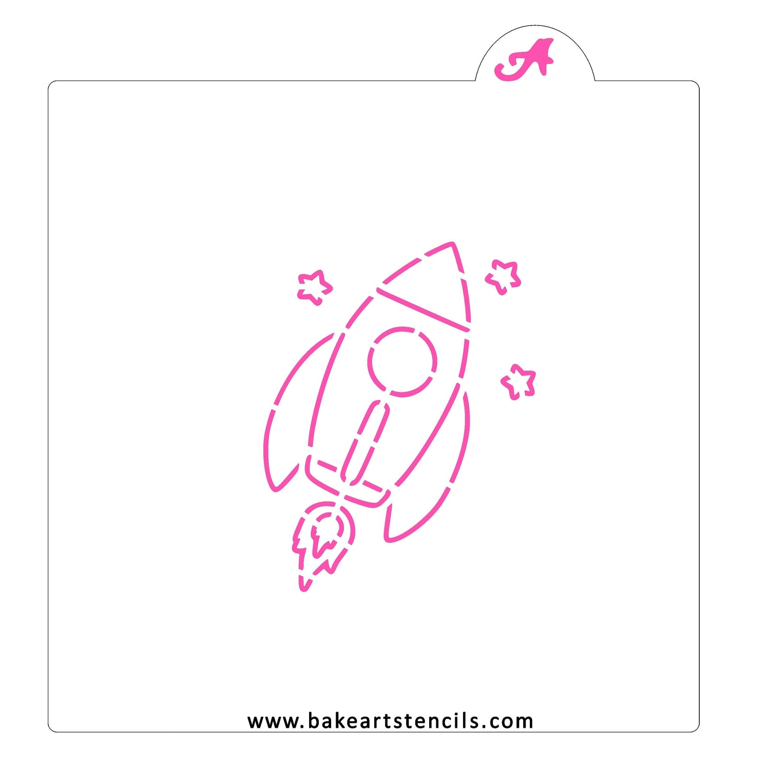 Space Rocket PYO Cookie Stencil
