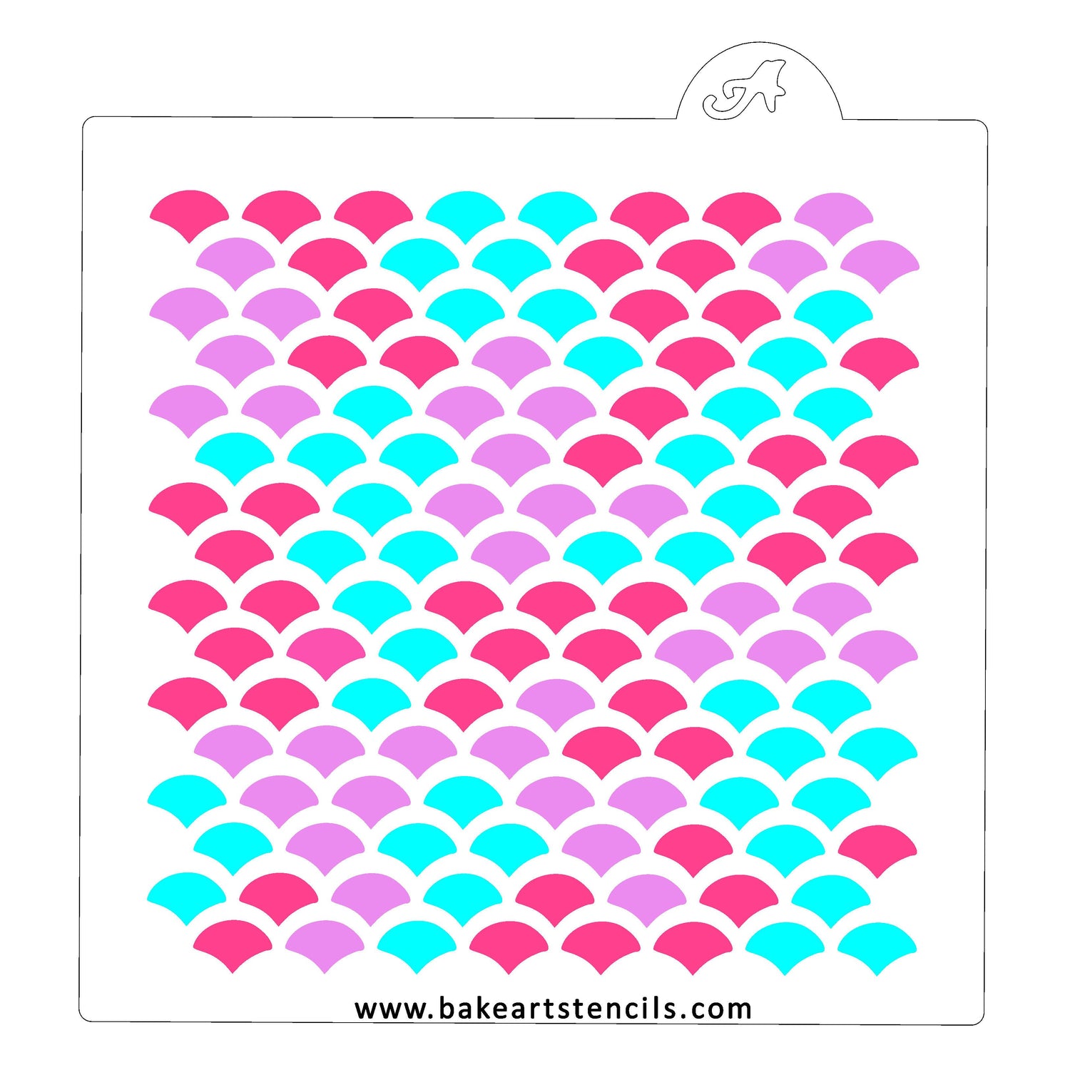 Sparkly Fish Scales Stencil Set