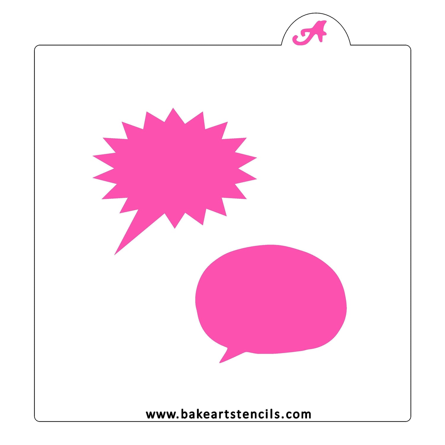 Speech Bubbles Cookie Stencil