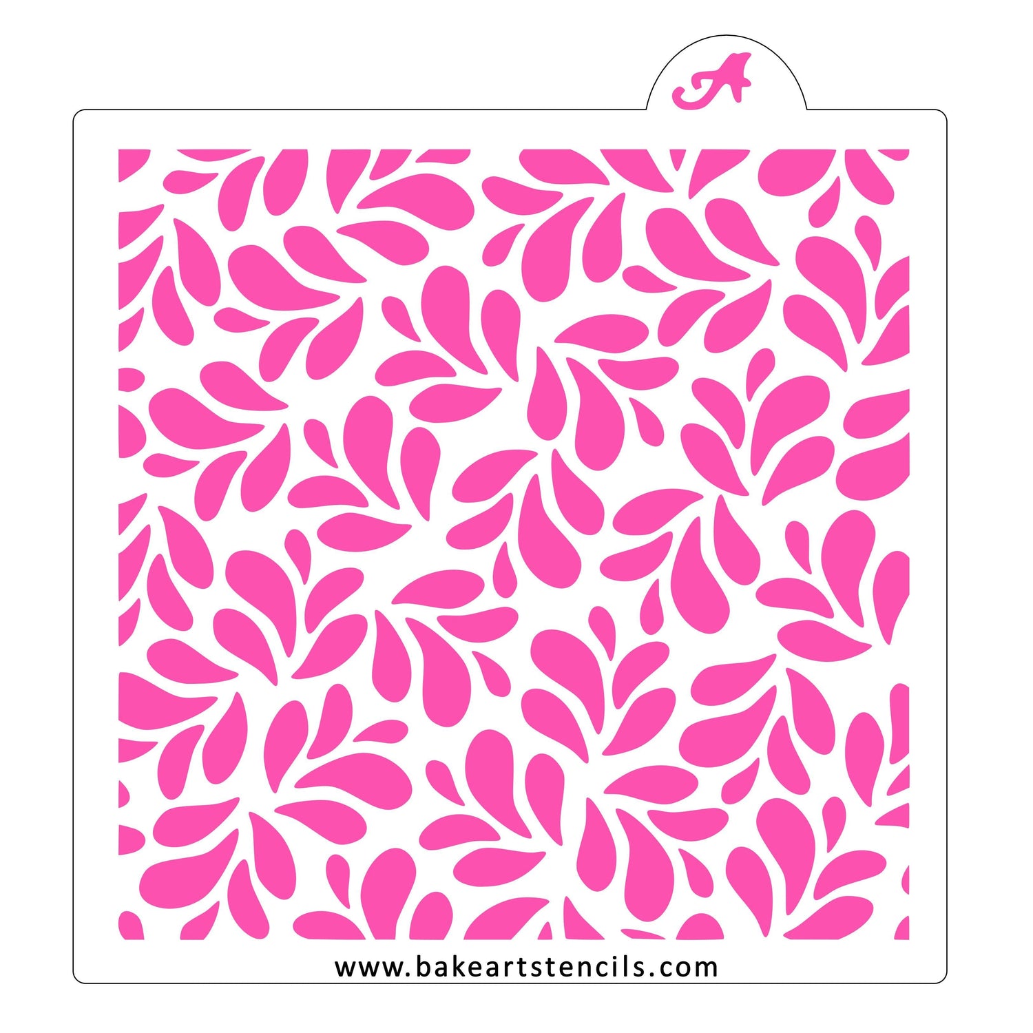 Splashy Swirls Pattern Stencil