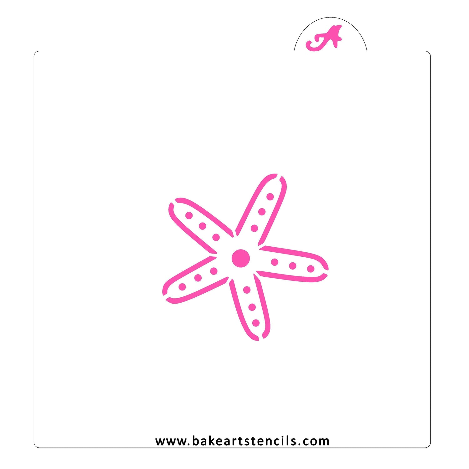 Spotted Starfish Cookie Stencil