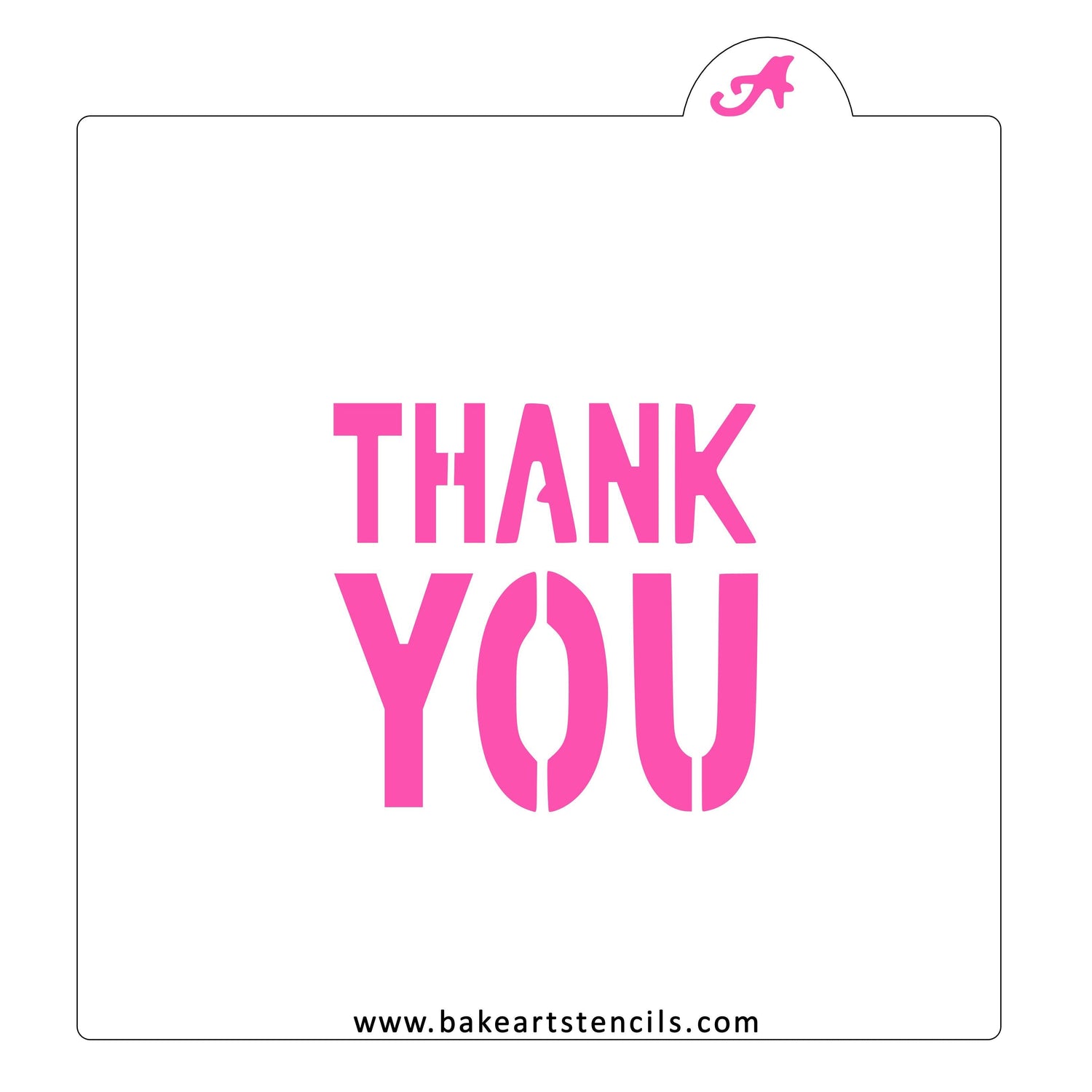 Squared Thank You Stencil
