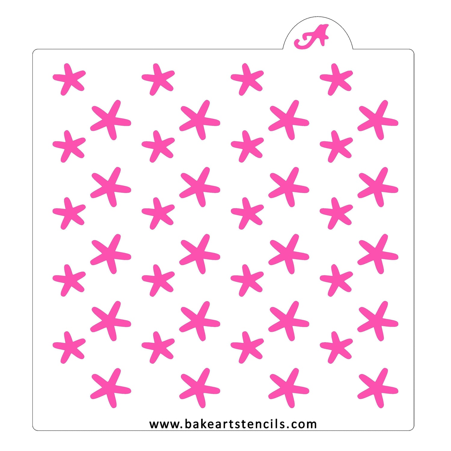 Starfish Pattern Cookie Stencil
