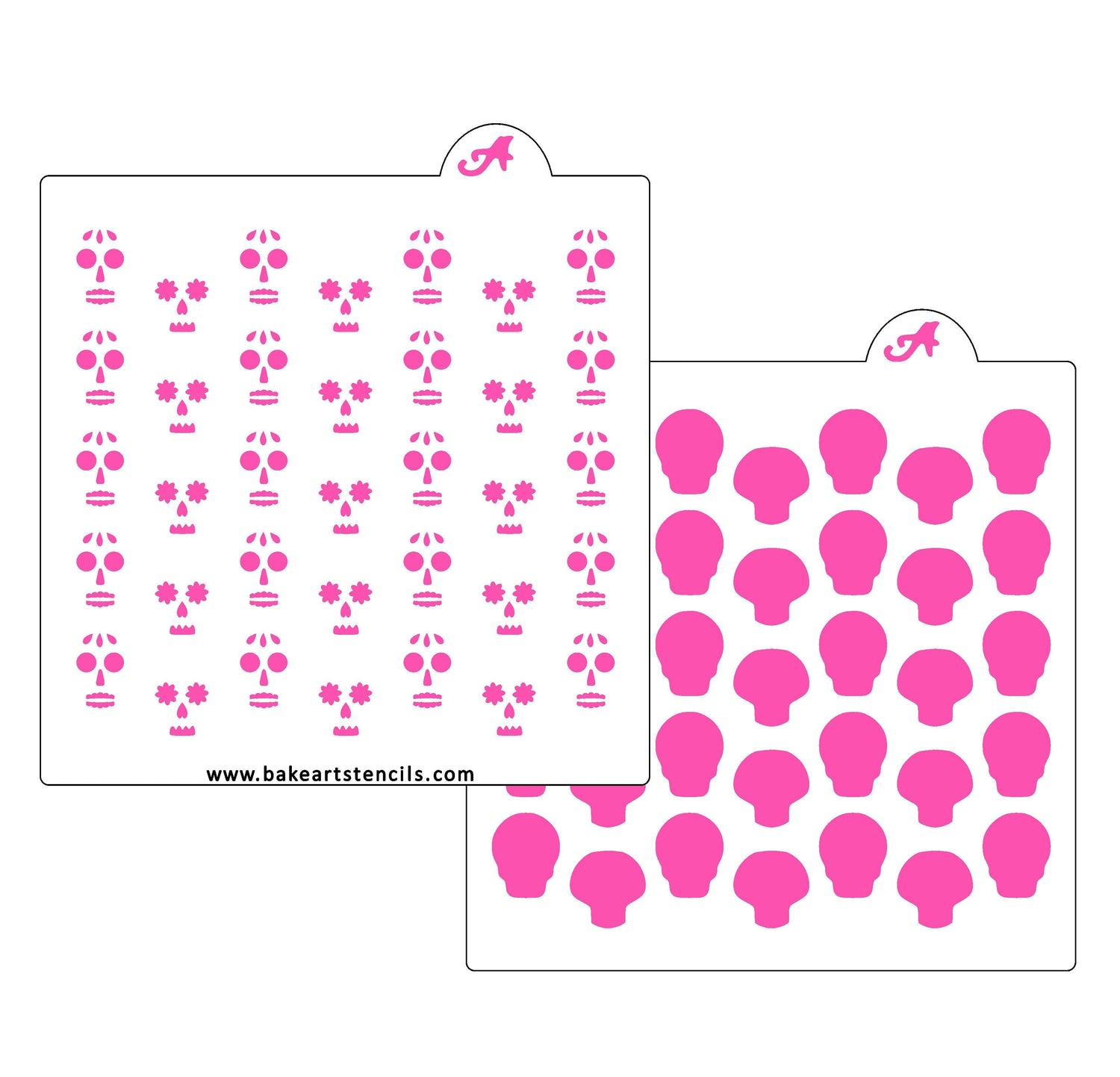 Sugar Skulls Pattern Cookie Stencil