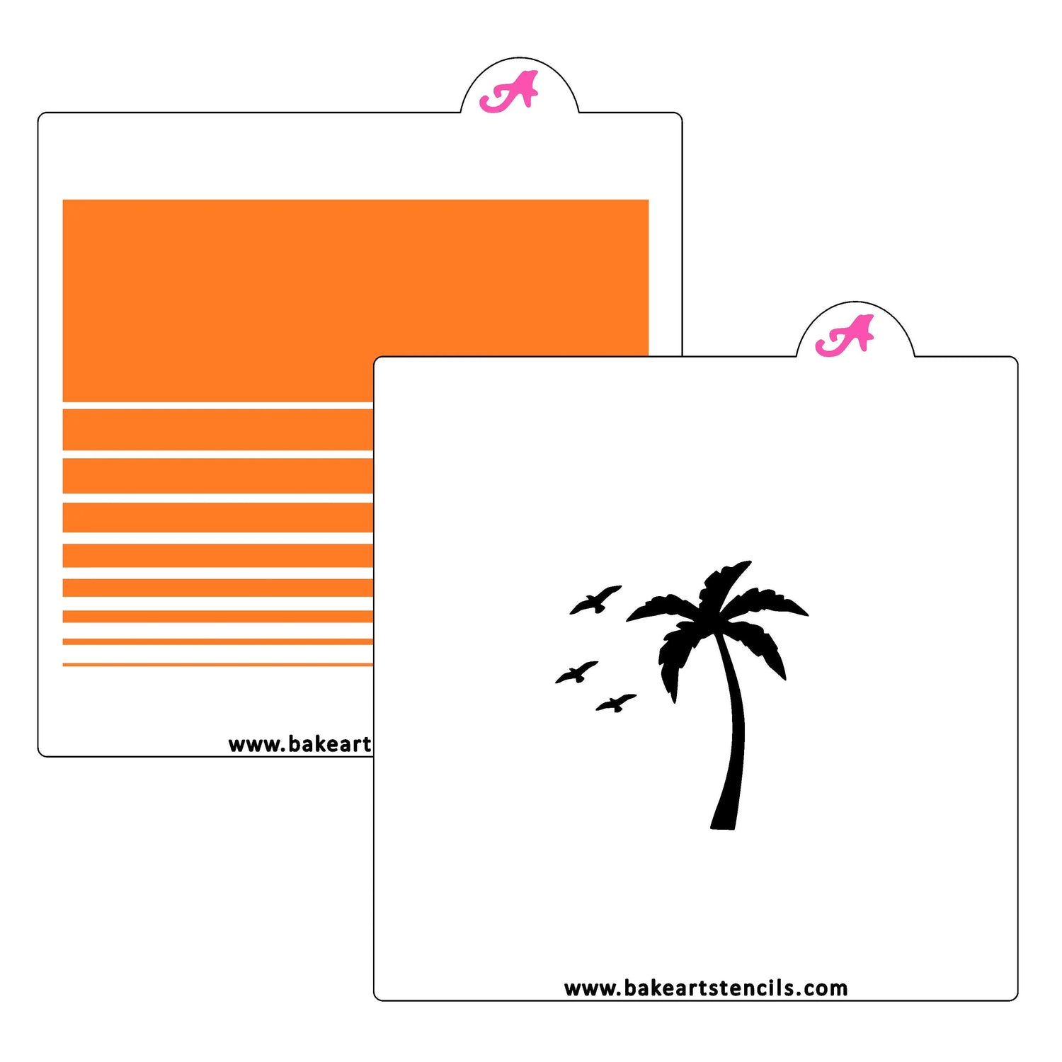 Sunset Silhouette Cookie Stencil