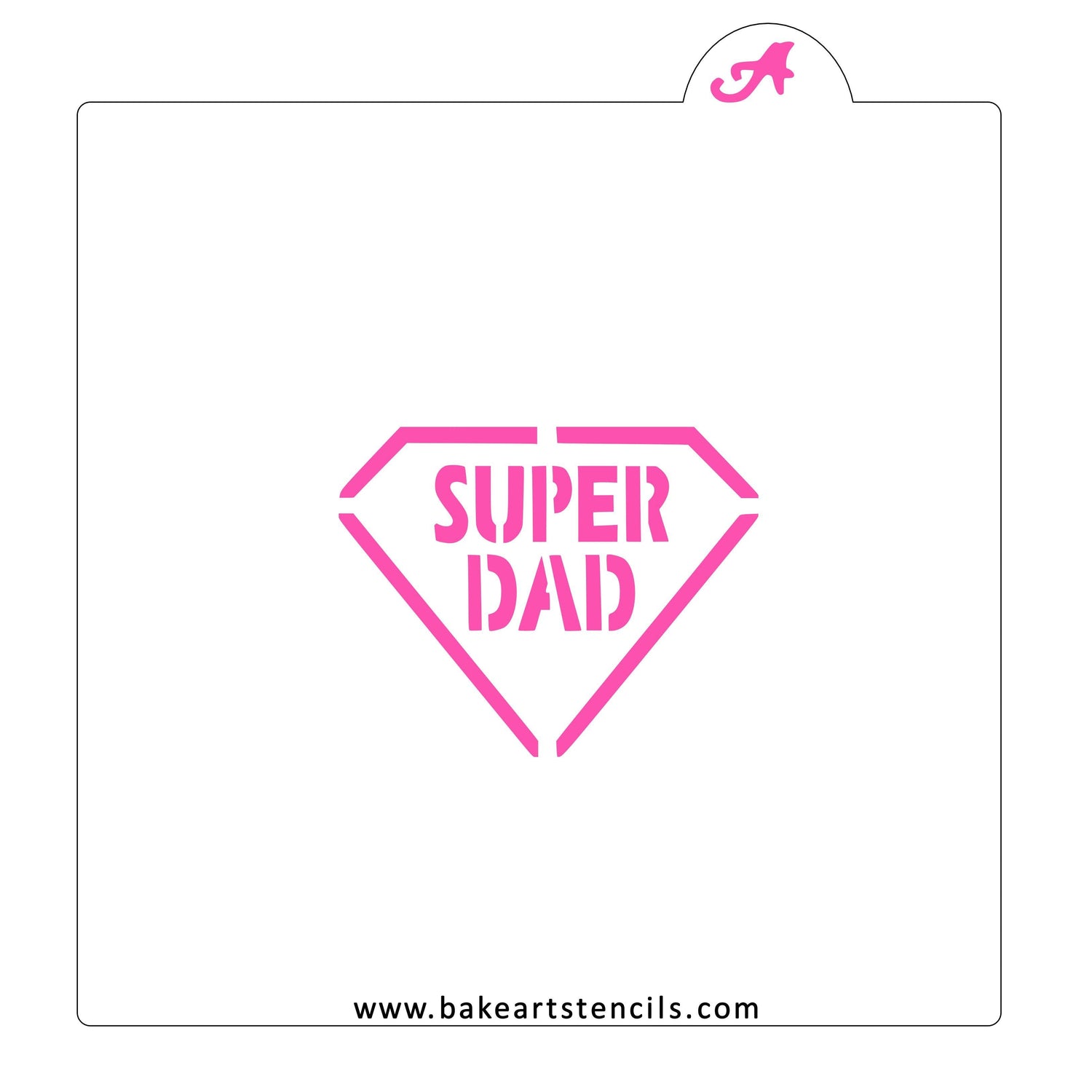 Super Dad Cookie Stencil