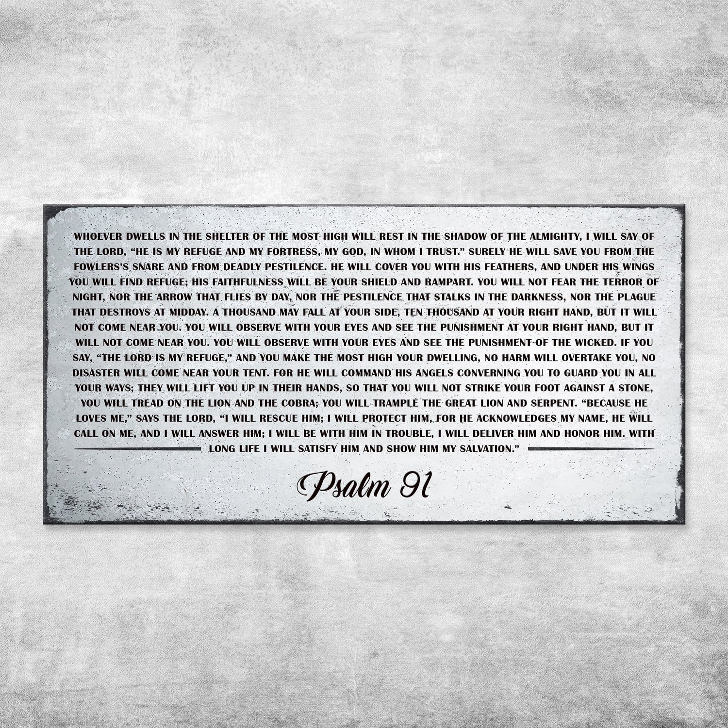 Psalm 91: 'Whoever Dwells in the Shelter of the Most High' Sign - Inspirational Christian Wall Art , Religious Decor