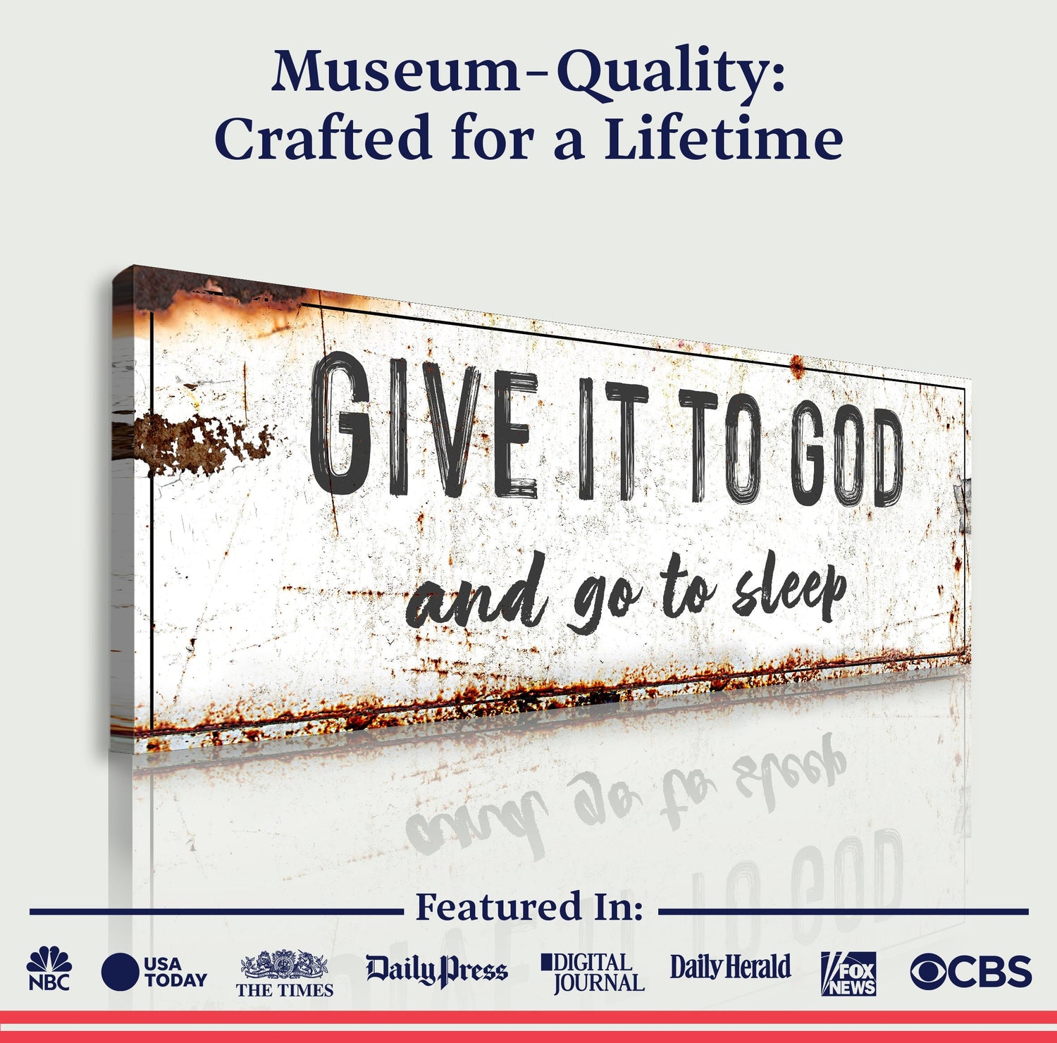 Give It to God and Go to Sleep β Rustic Christian Wall Art for Peaceful Nights