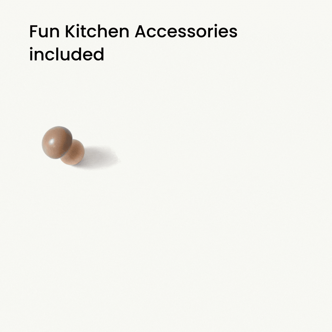 Tiny Land® Wooden Play Kitchen for Toddlers - Honey Kitchenette Pretend Cooking Set