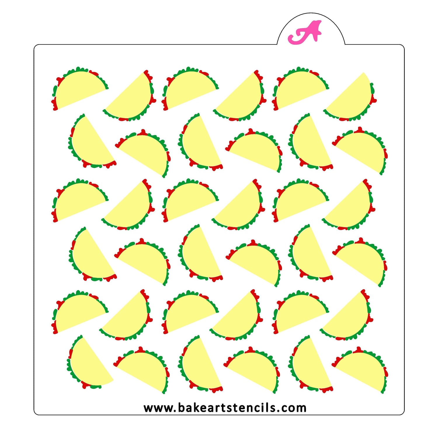 Tacos Pattern Cookie Stencil Set