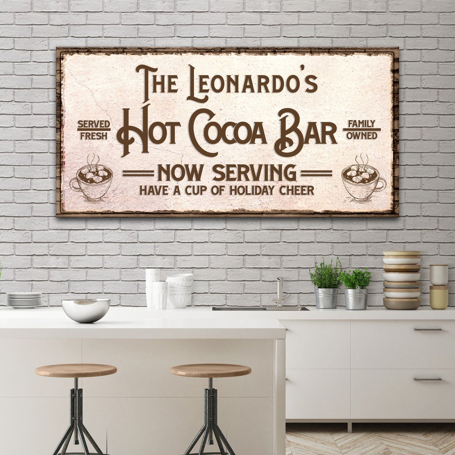 Have A Cup Of Holiday Cheer Hot Cocoa Bar Sign