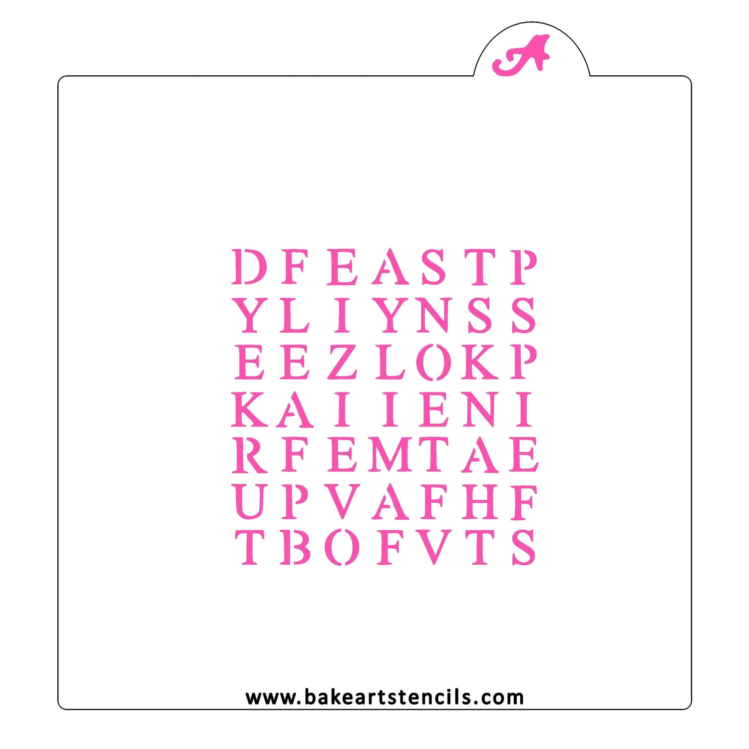 Thanksgiving Word Search Cookie Stencil
