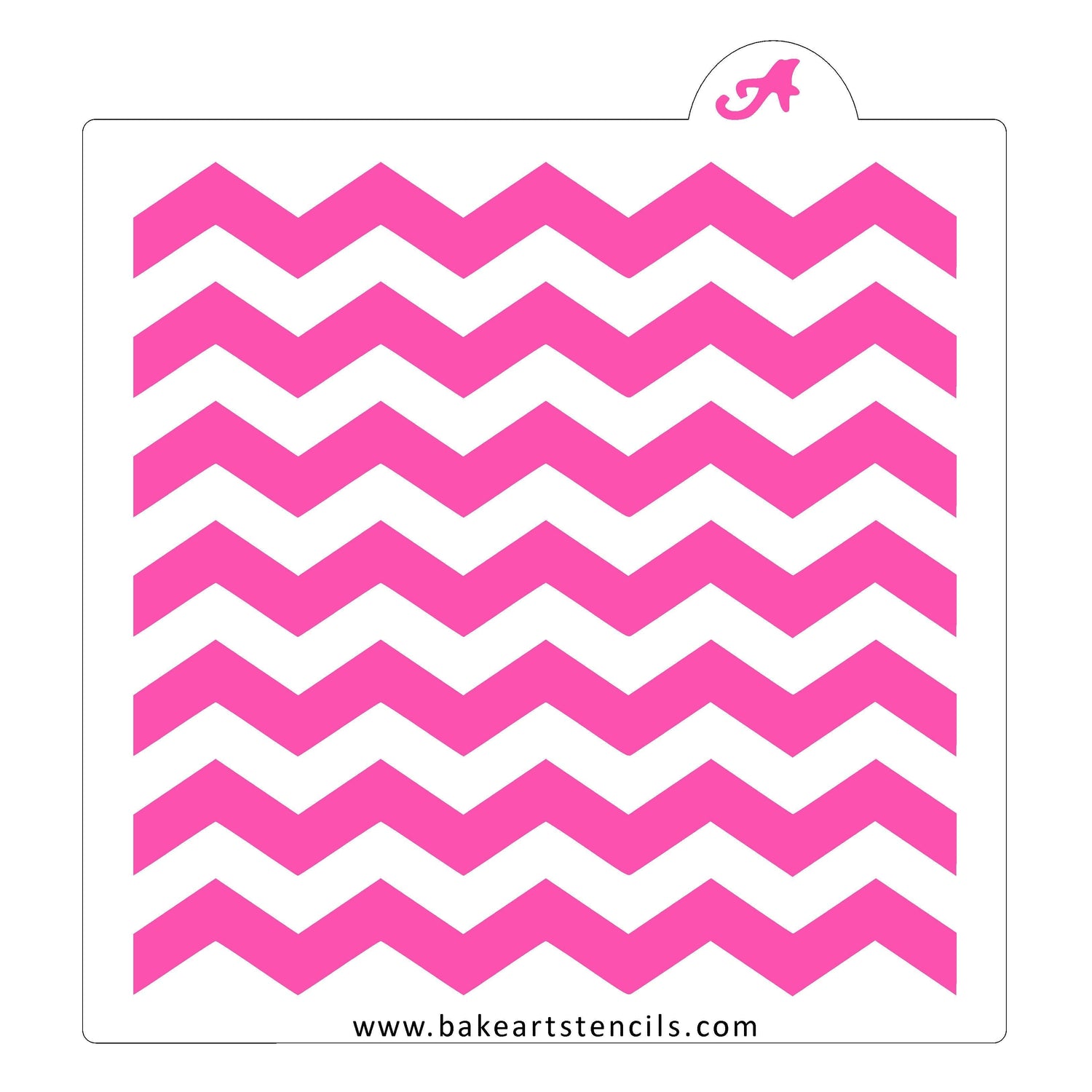 Thin Chevron Stripes Pattern Stencil