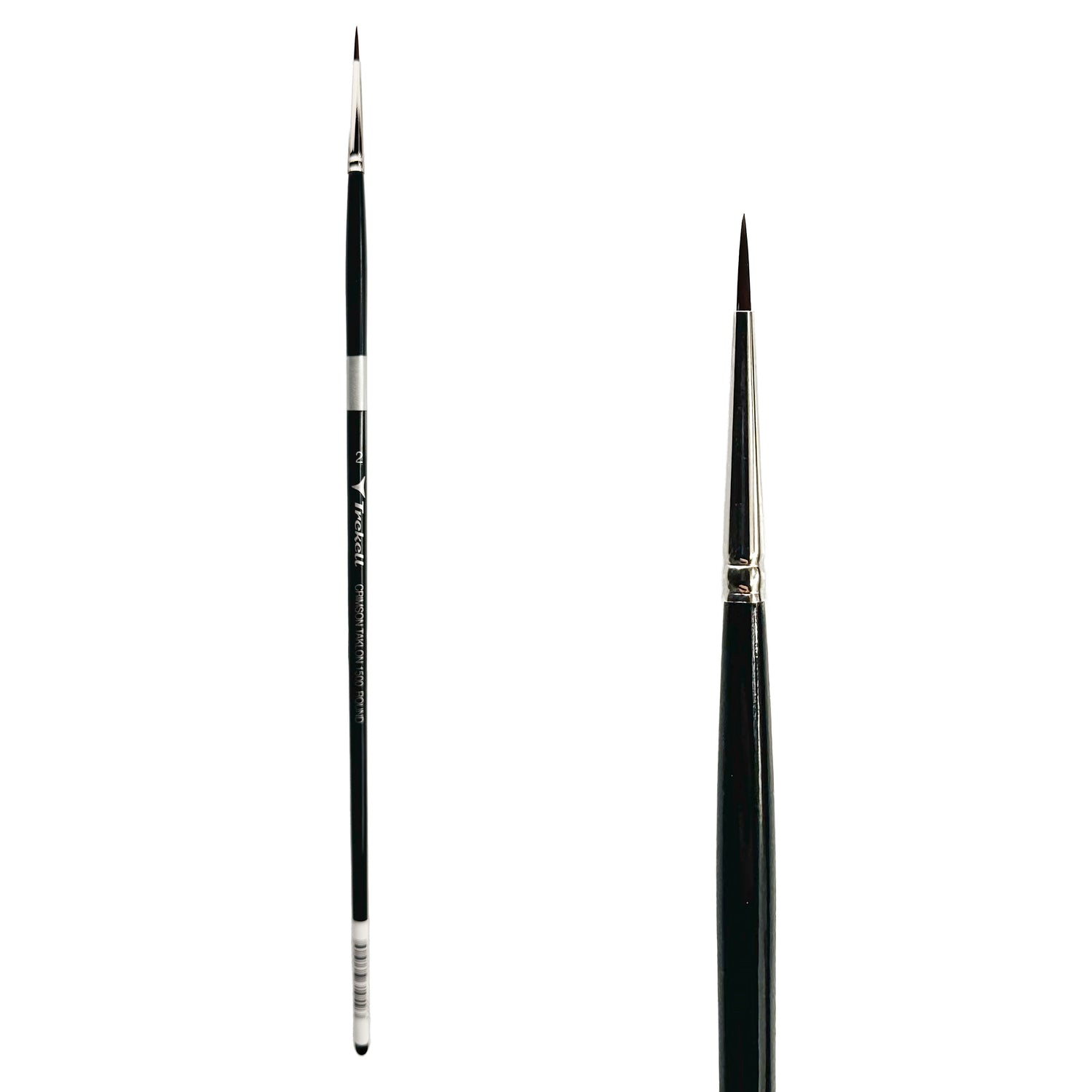 Trekell Crimson Taklon #2 Round Brush - Long Handle