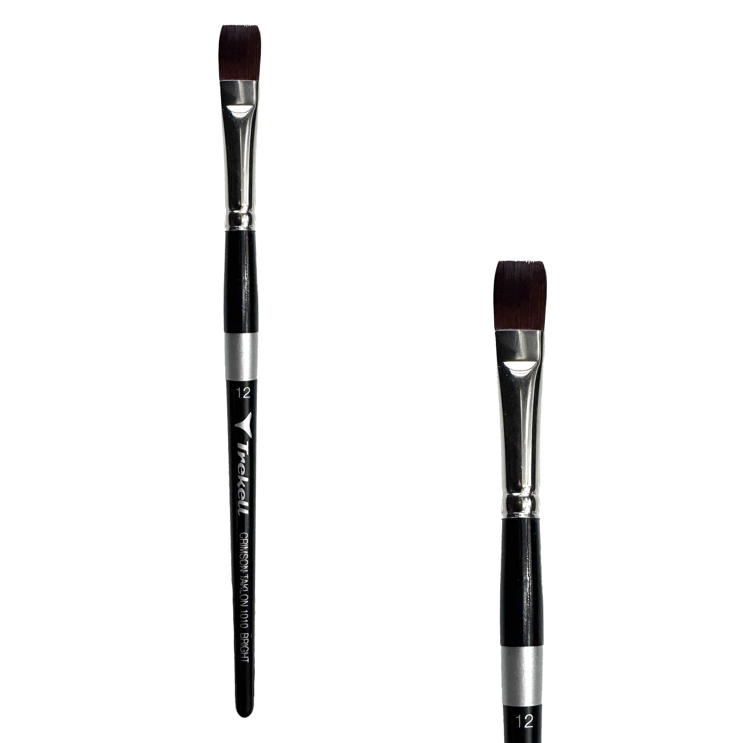 Trekell Crimson Taklon #12 Bright Brush - Short Handle