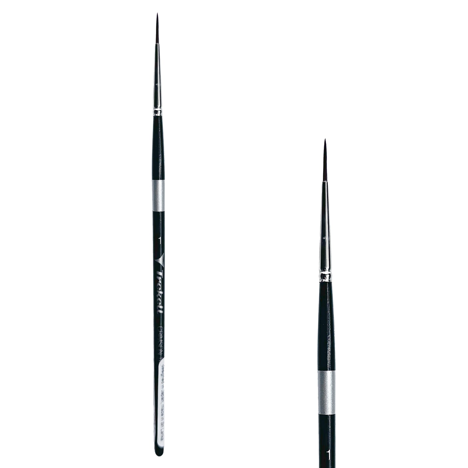 Trekell Crimson Taklon #1 Liner Brush - Short Handle