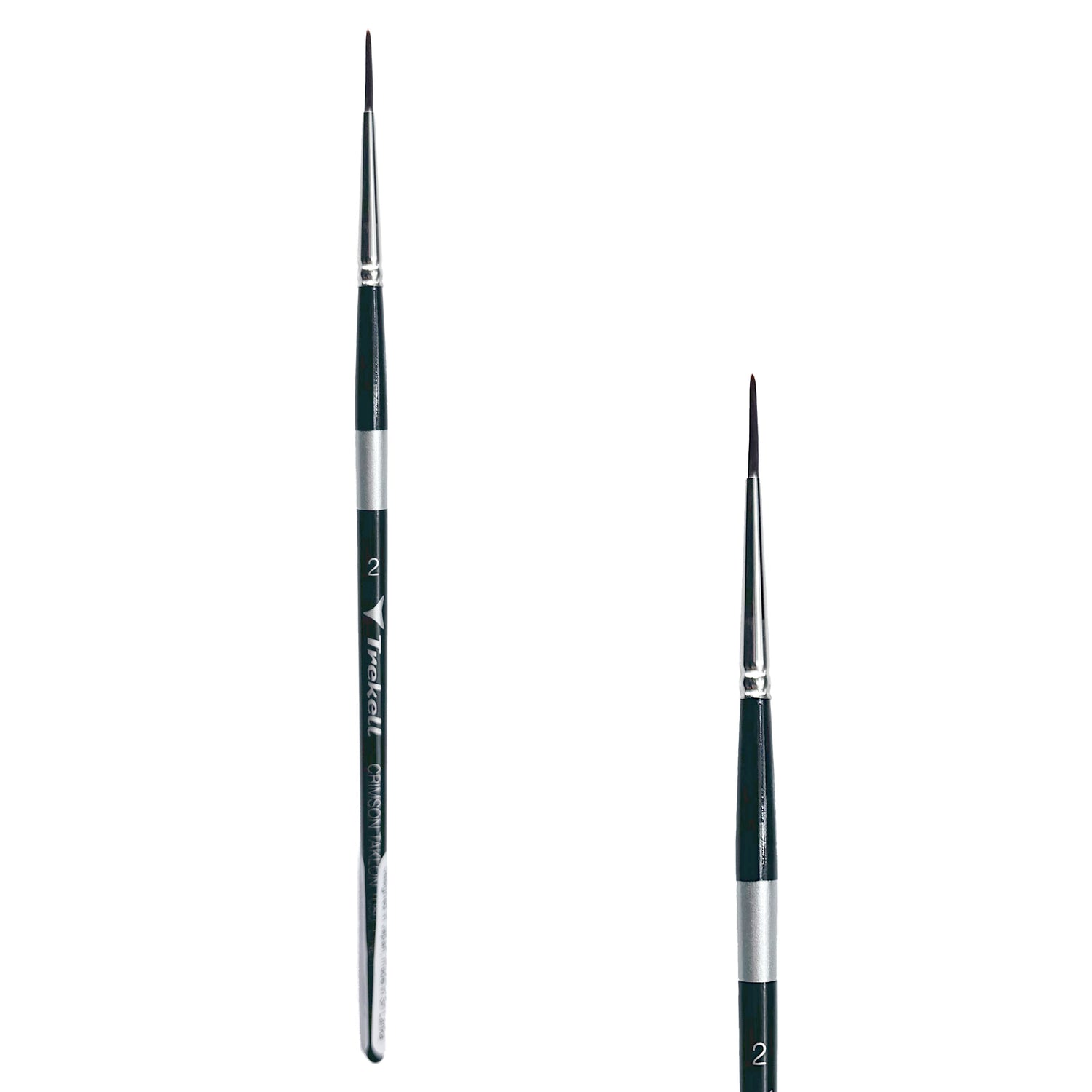 Trekell Crimson Taklon #2 Liner Brush - Short Handle