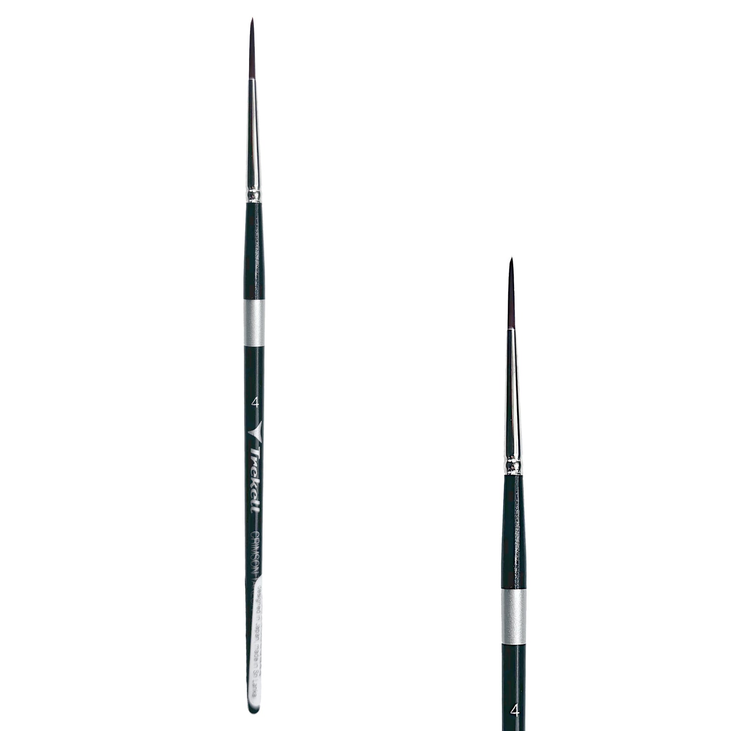 Trekell Crimson Taklon #4 Liner Brush - Short Handle