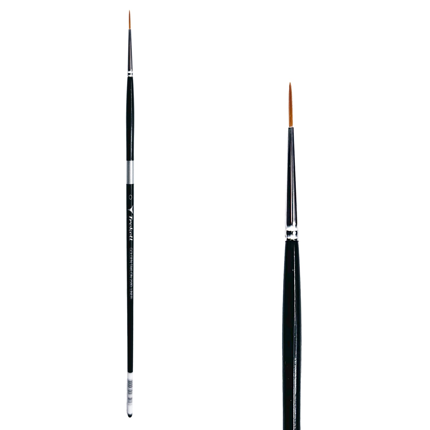 Trekell Golden Taklon #0 Liner Brush - Long Handle