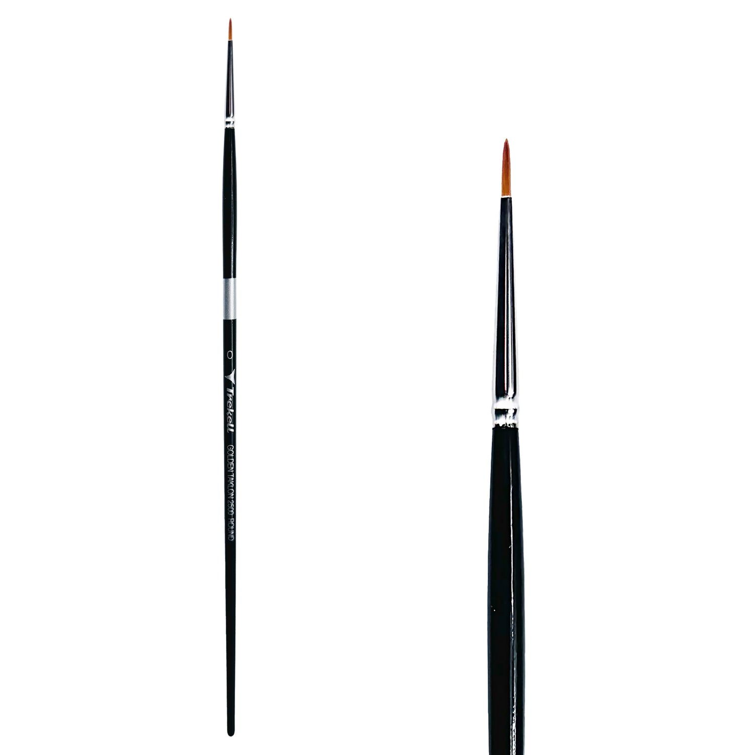 Trekell Golden Taklon #0 Round Brush - Long Handle