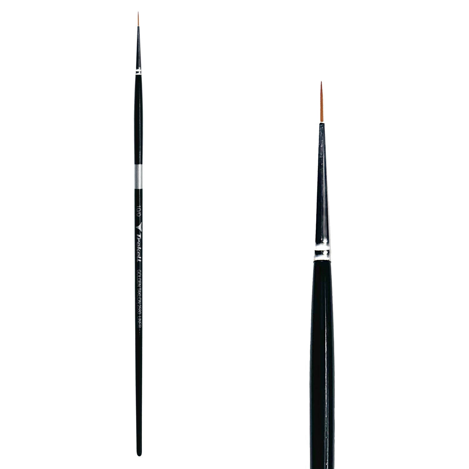 Trekell Golden Taklon #10/0 Liner Brush - Long Handle