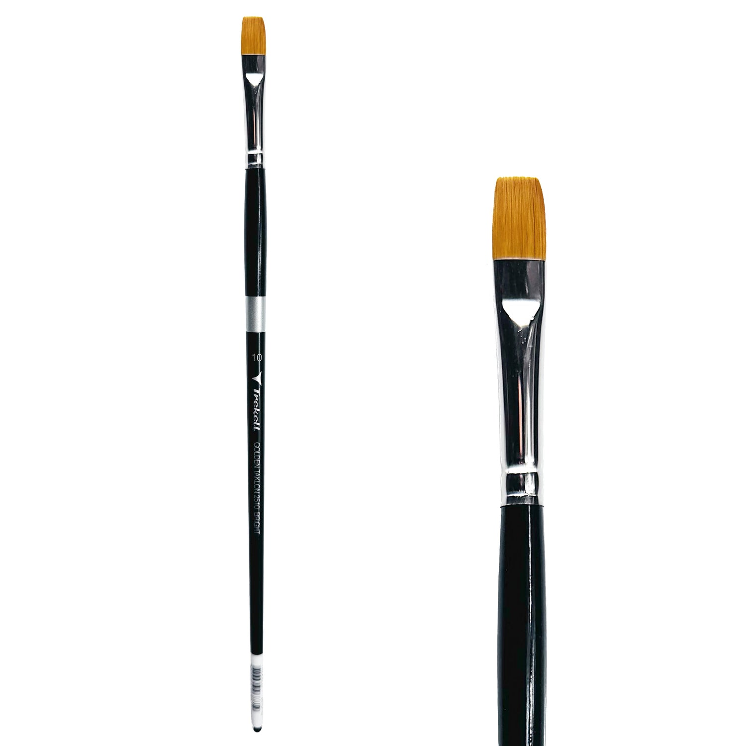 Trekell Golden Taklon #10 Bright Brush - Long Handle