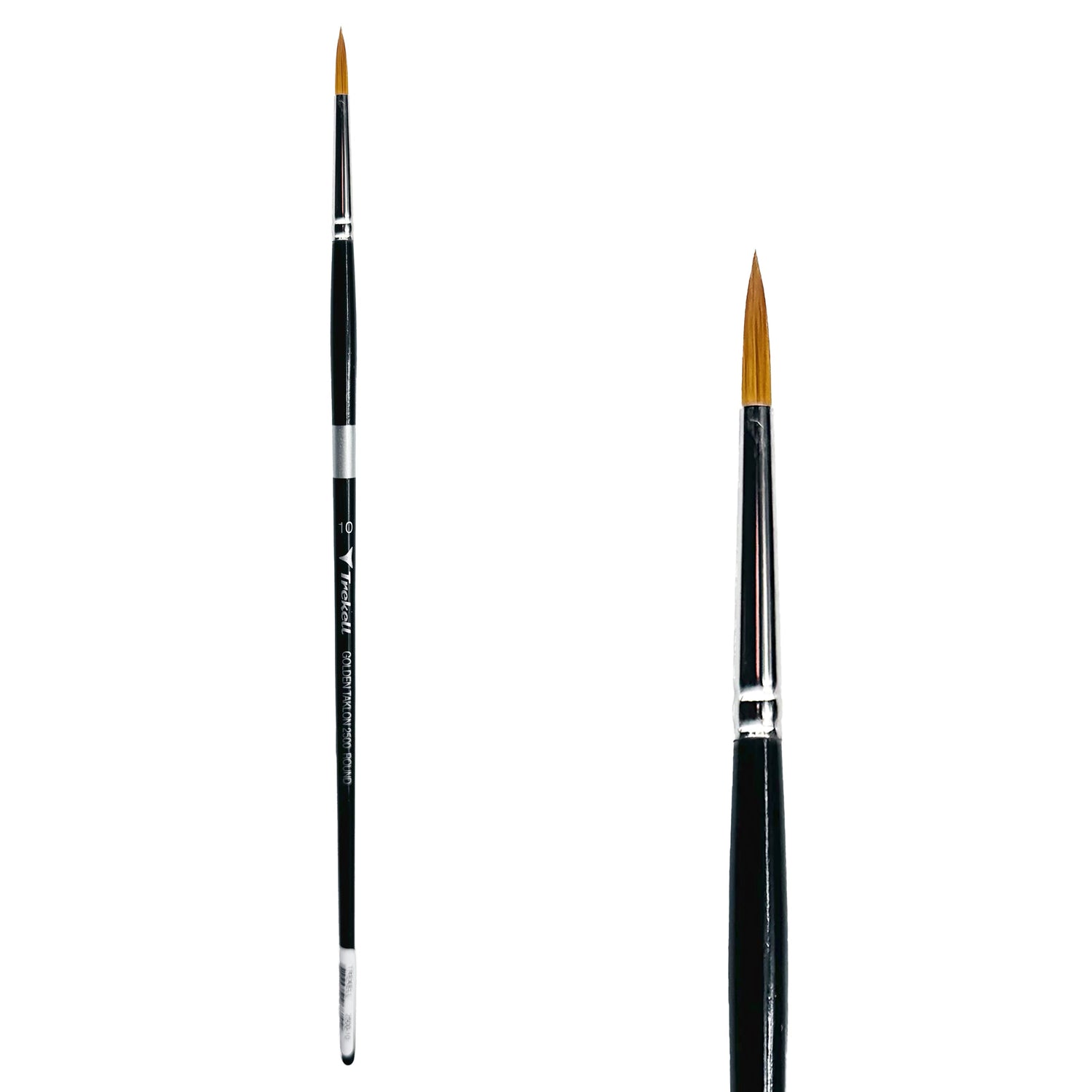 Trekell Golden Taklon #10 Round Brush - Long Handle