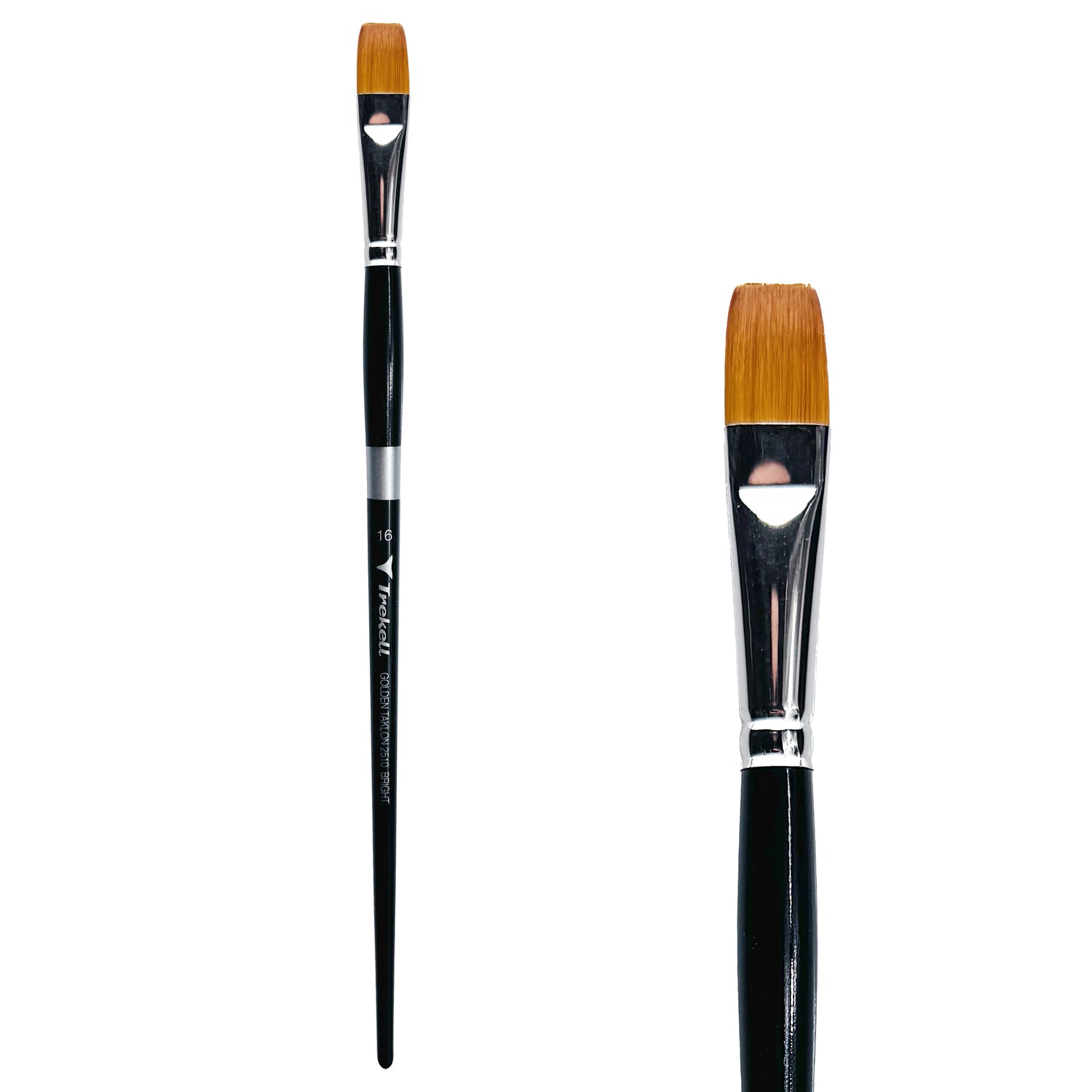 Trekell Golden Taklon #16 Bright Brush - Long Handle