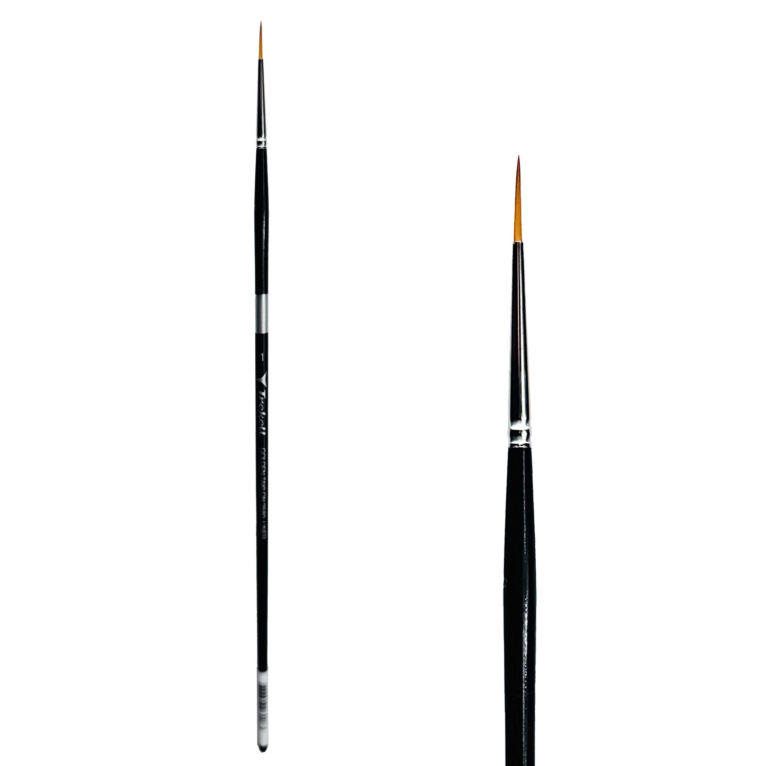 Trekell Golden Taklon #1 Liner Brush - Long Handle