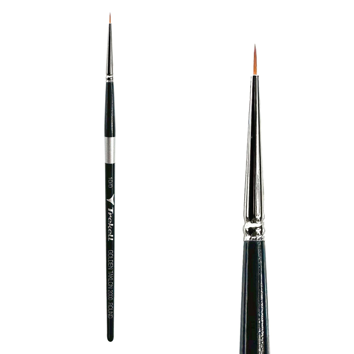 Trekell Golden Taklon #10/0 Round Brush - Short Handle