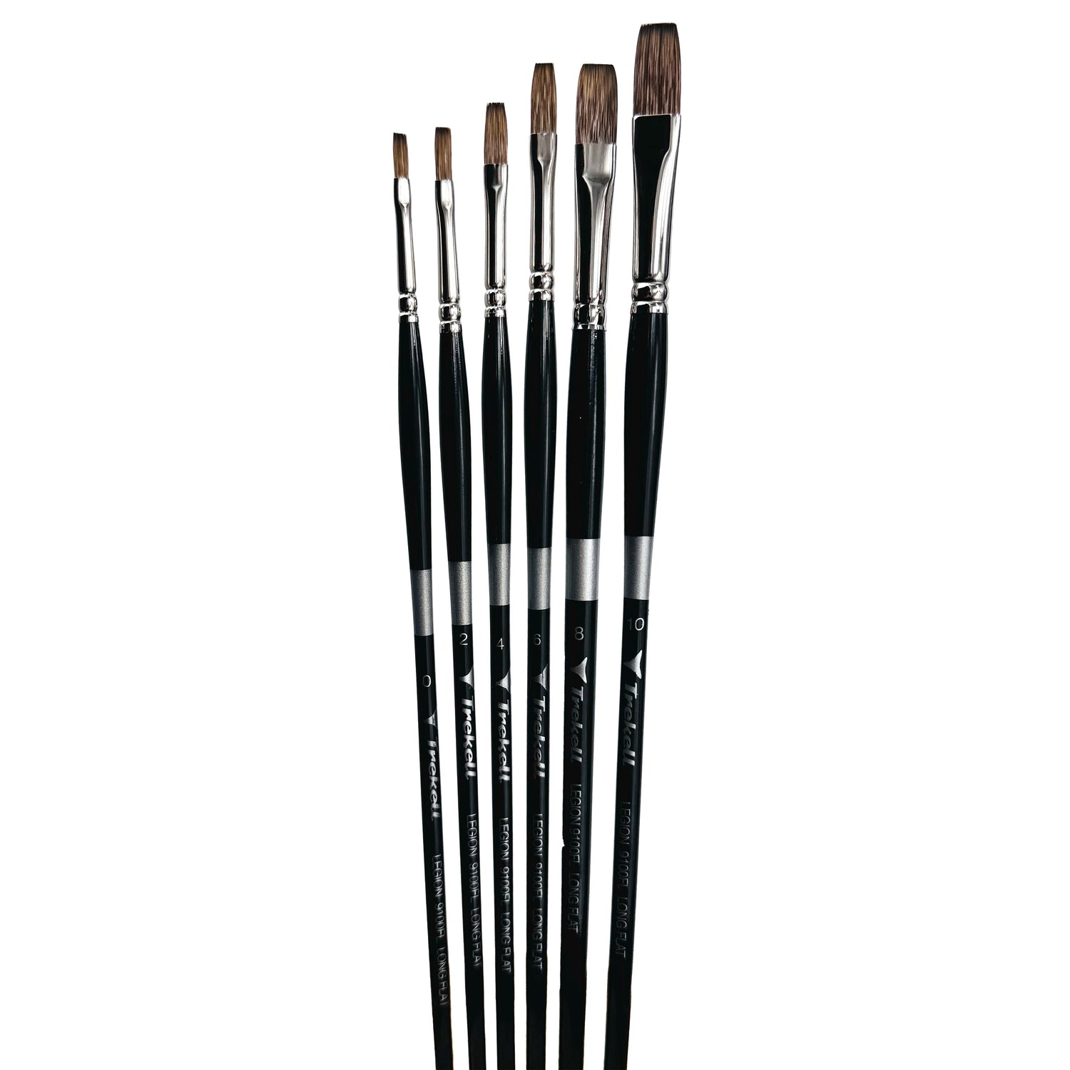 Trekell Legion Complete Long Flat Brush Set - Long Handle