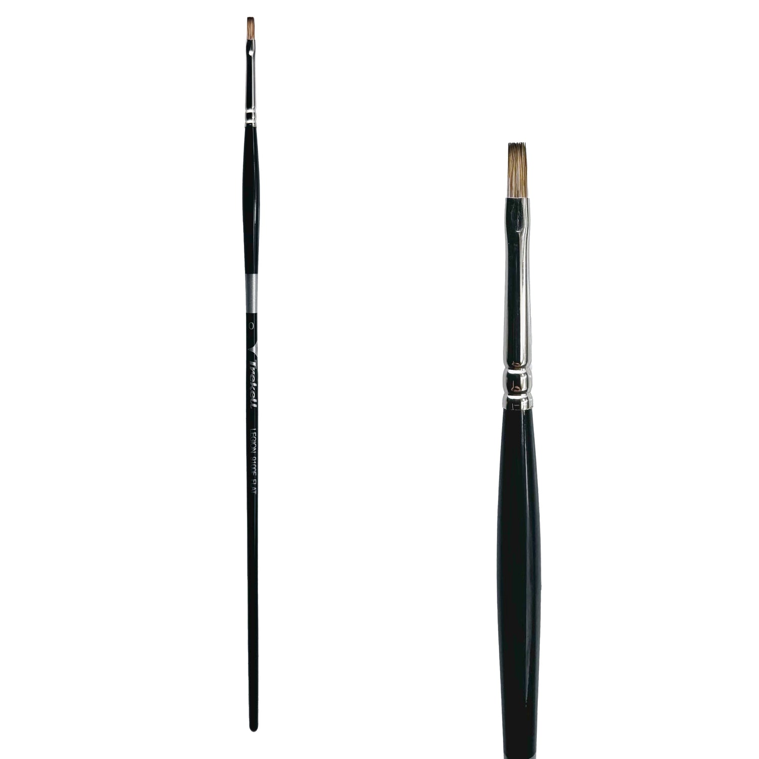 Trekell Legion #0 Flat Brush - Long Handle