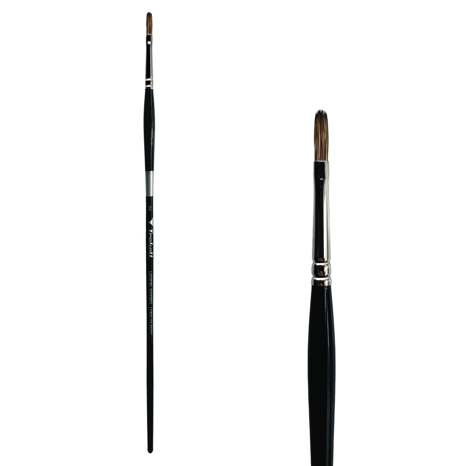 Trekell Legion #2 Long Filbert Brush - Long Handle