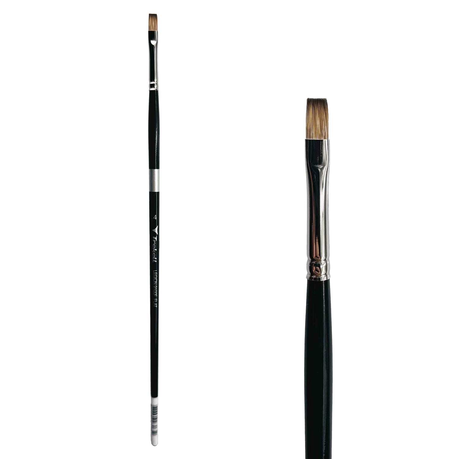 Trekell Legion #4 Flat Brush - Long Handle