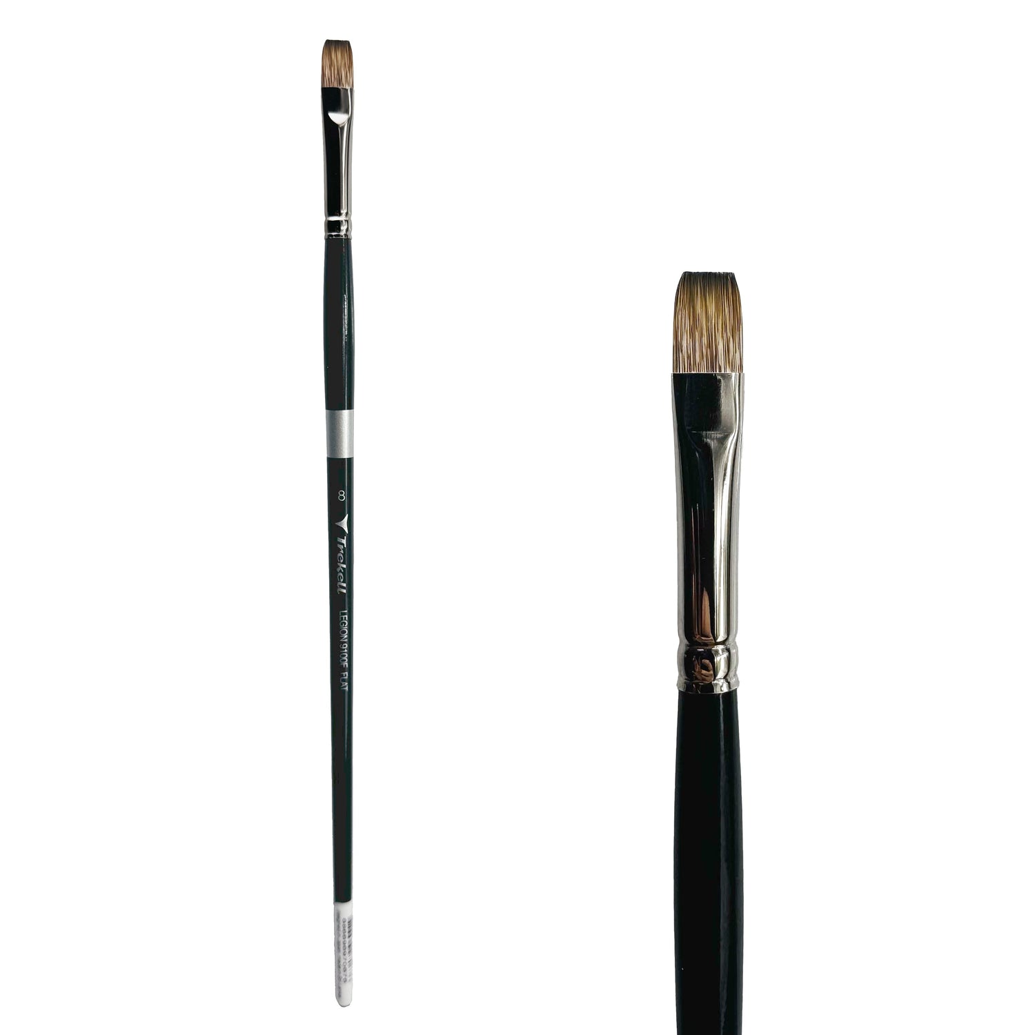 Trekell Legion #8 Flat Brush - Long Handle