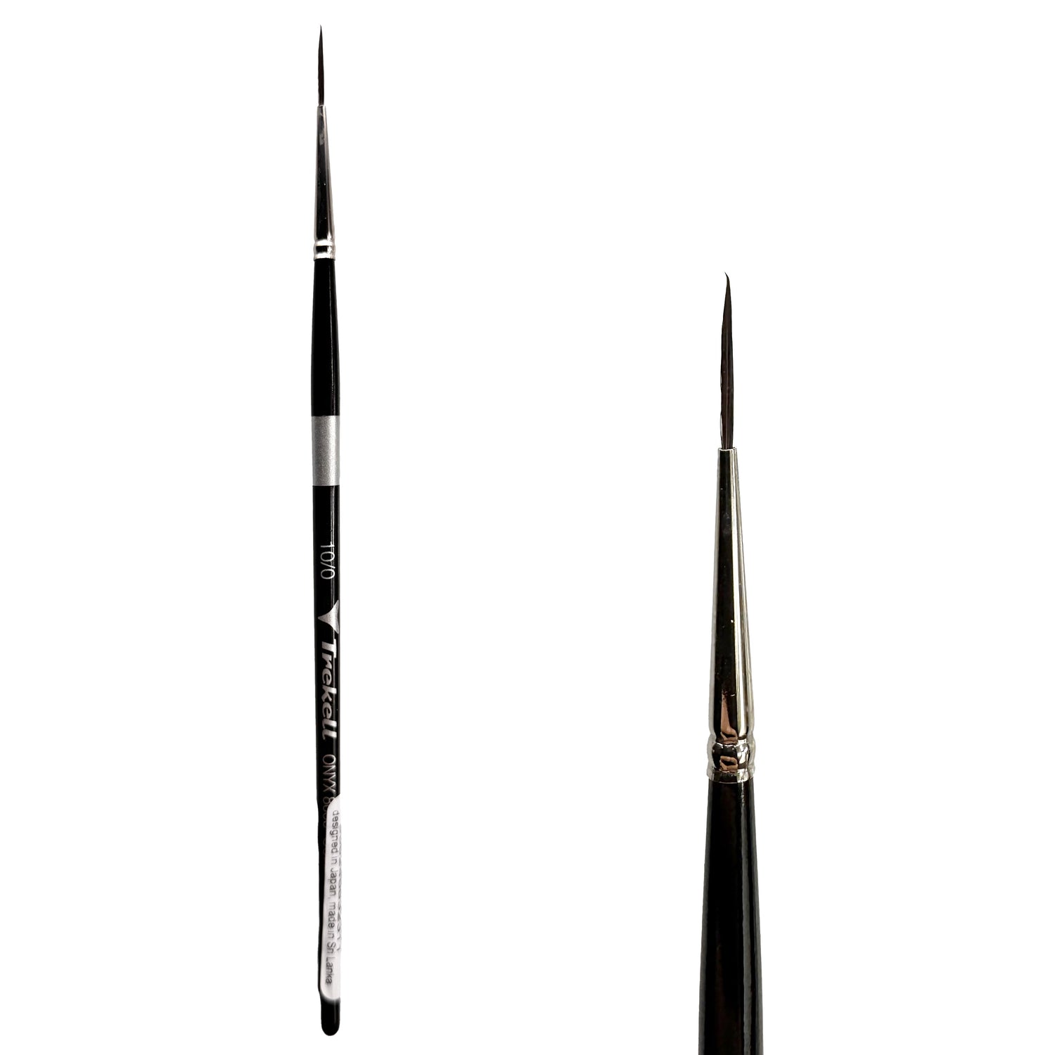 Trekell Onyx #10/0 Script/Rigger Brush - Short Handle