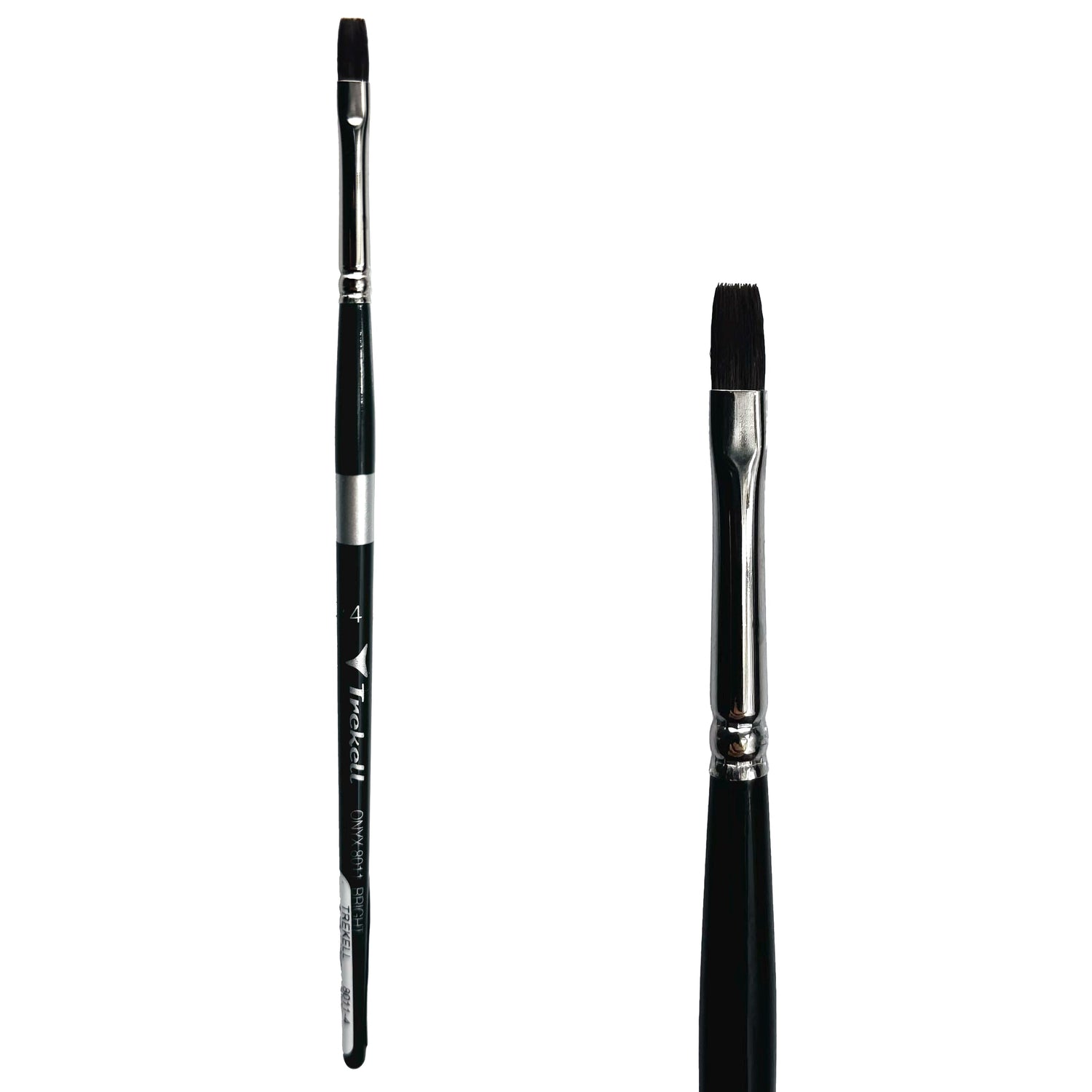 Trekell Onyx #4 Bright Brush - Short Handle