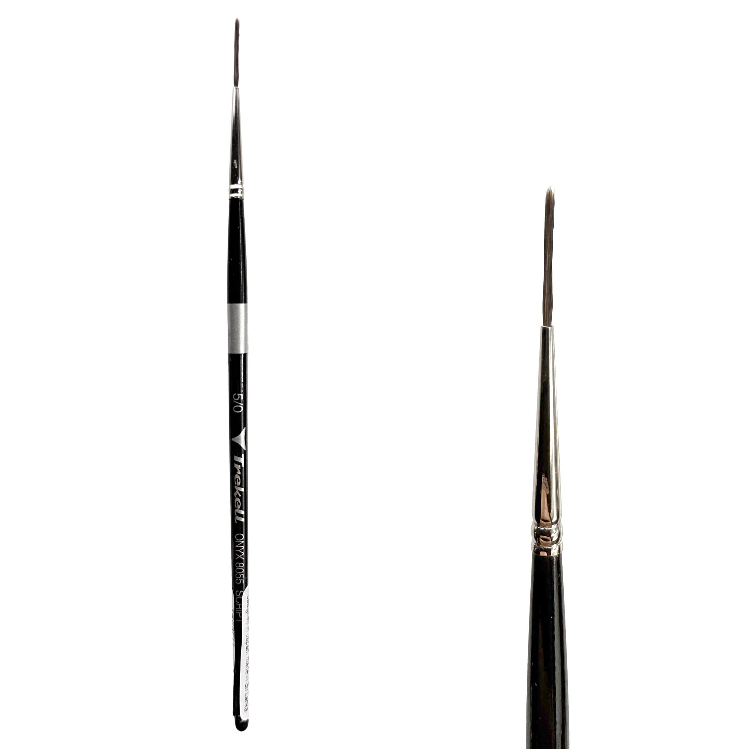 Trekell Onyx #5/0 Script/Rigger Brush - Short Handle