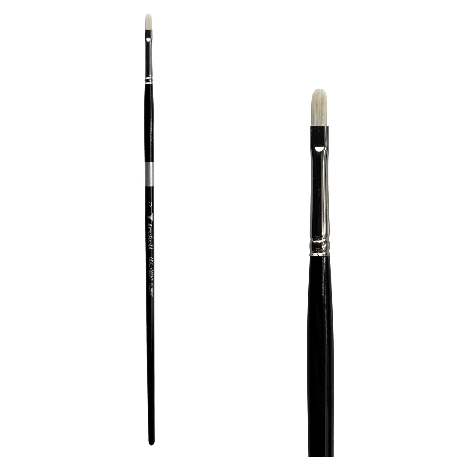 Trekell Opal #0 Filbert Brush - Long Handle