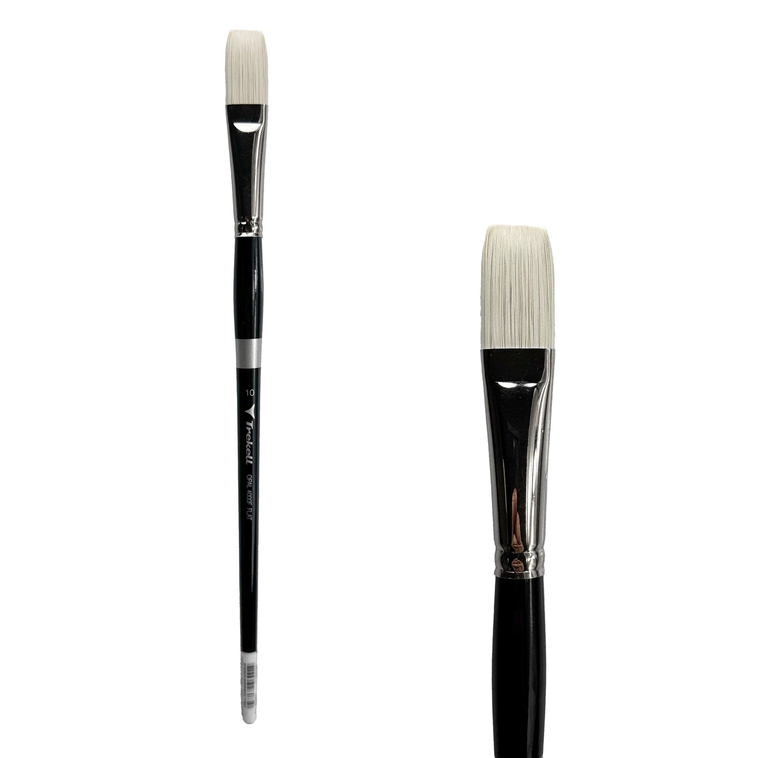Trekell Opal #10 Flat Brush - Long Handle
