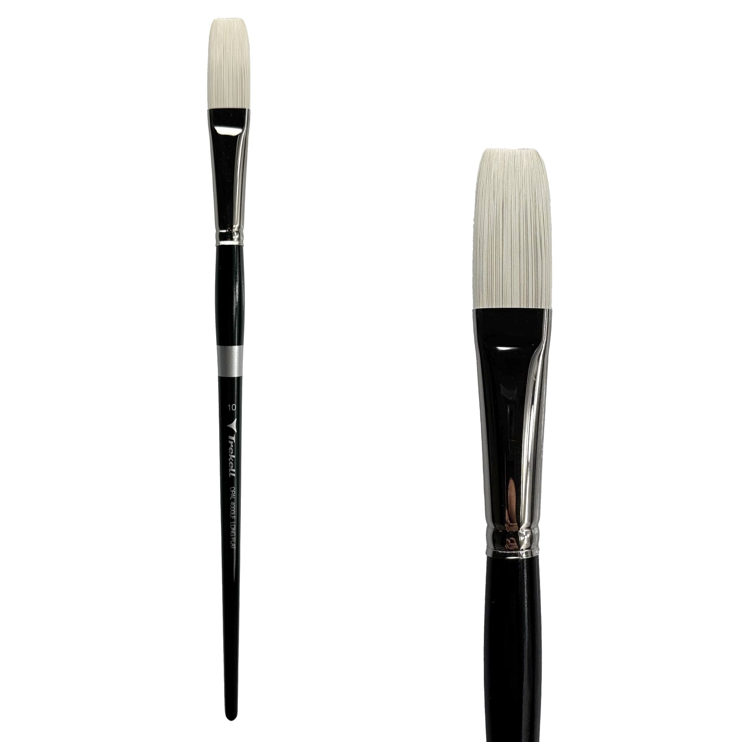 Trekell Opal #10 Long Flat Brush - Long Handle