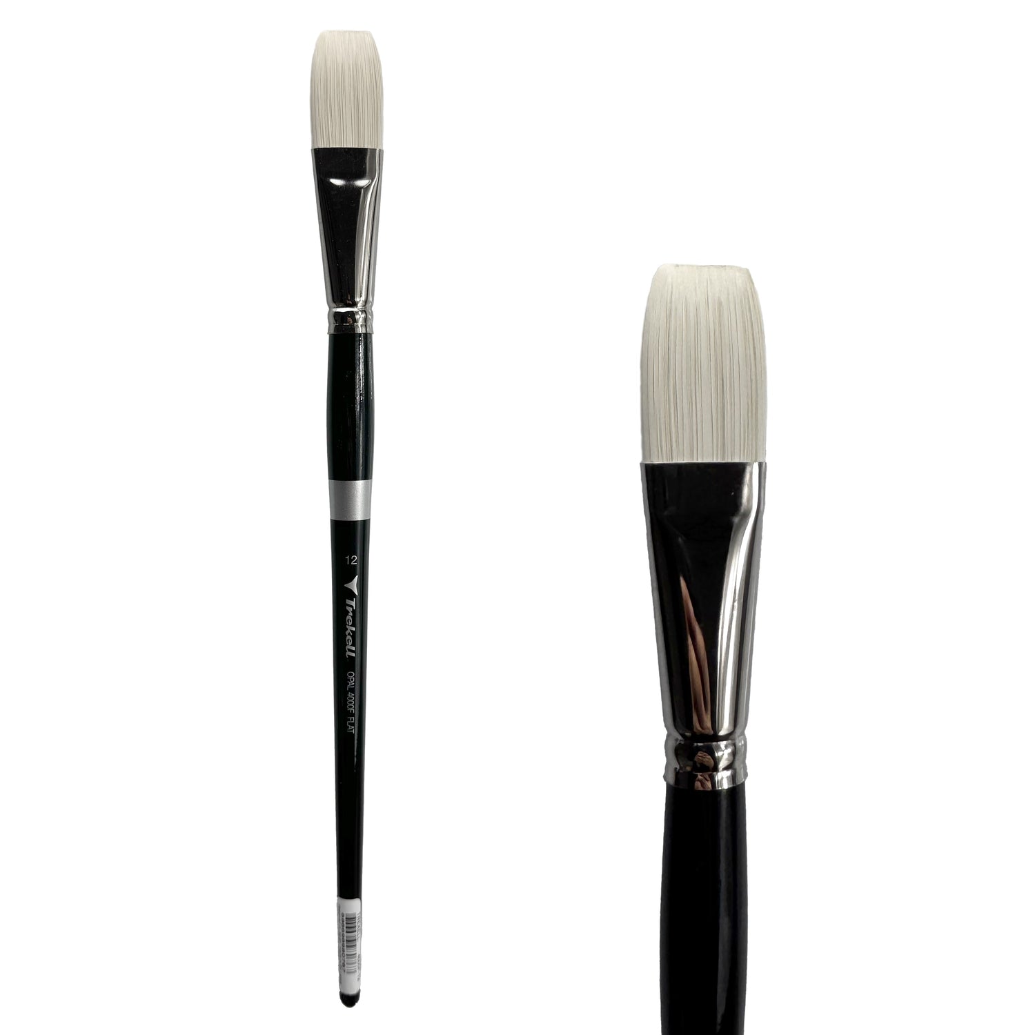 Trekell Opal #12 Flat Brush - Long Handle