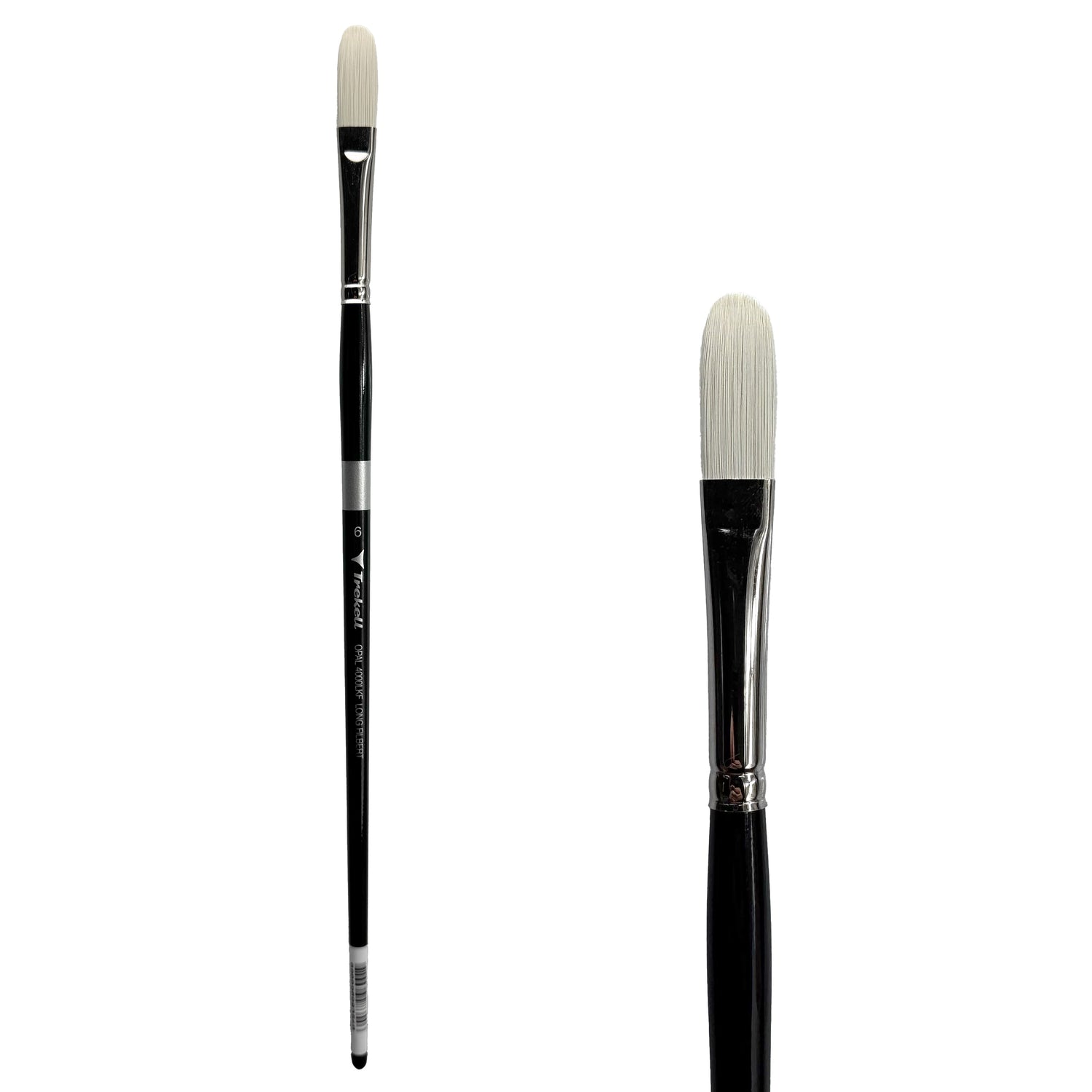 Trekell Opal #6 Long Filbert Brush - Long Handle